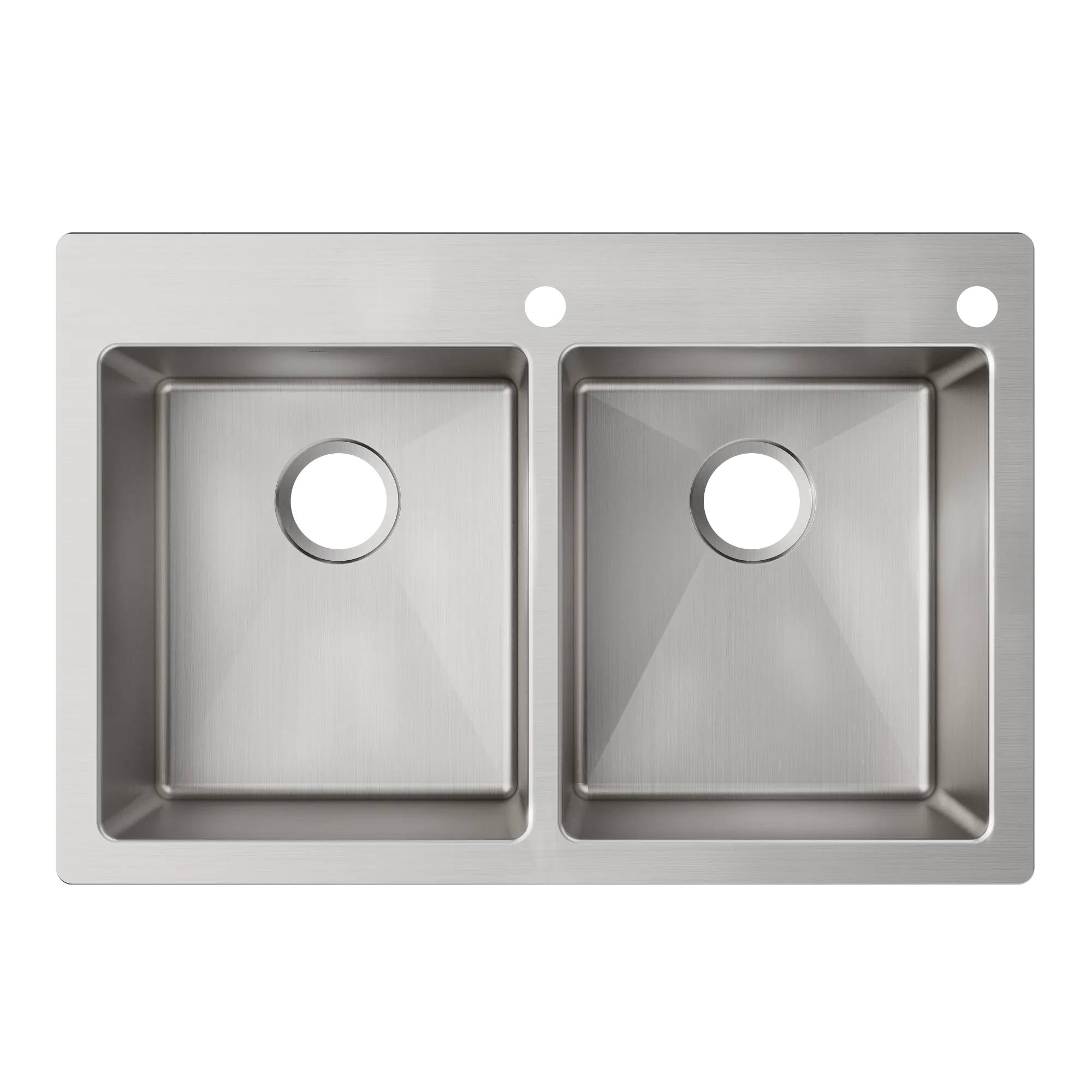 33" x 22" Stainless Steel 18 Gauge Double Bowl Dualmount Sink - Image 14