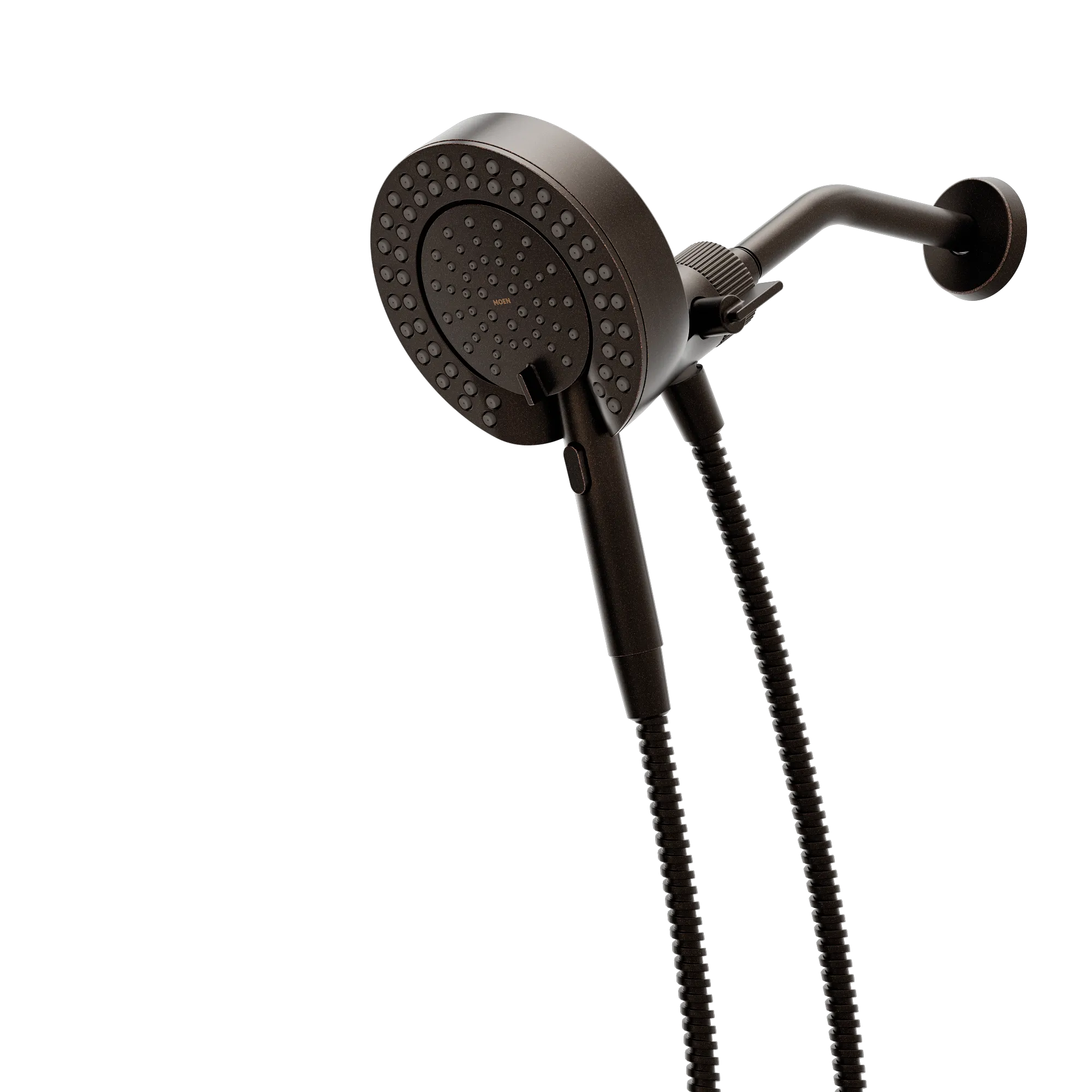 Magnetix Oil rubbed bronze six-function 6-1/2" diameter spray head standard with handshower - Image 2