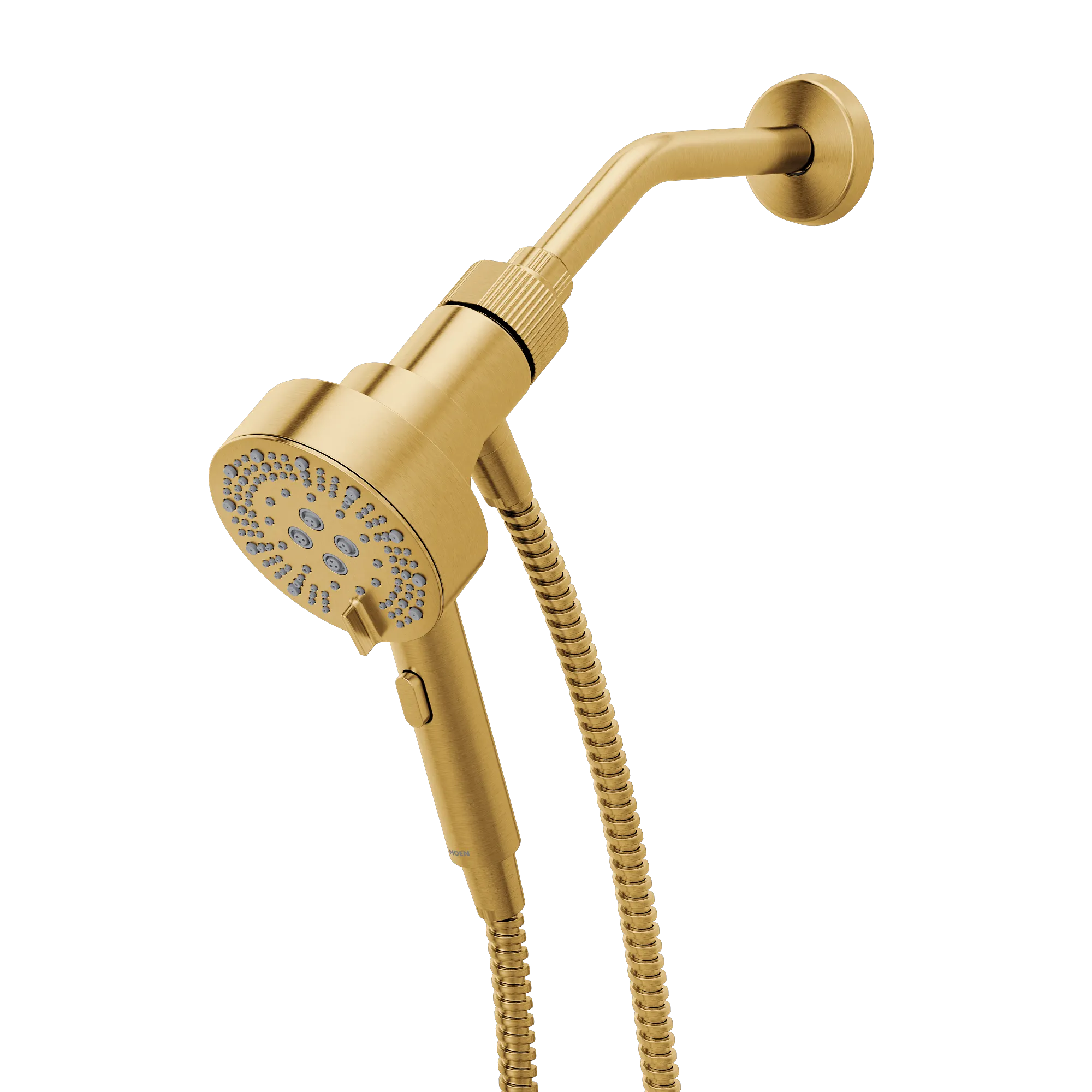 Magnetix Brushed gold six-function 4.25" diameter spray head handshower - Image 2