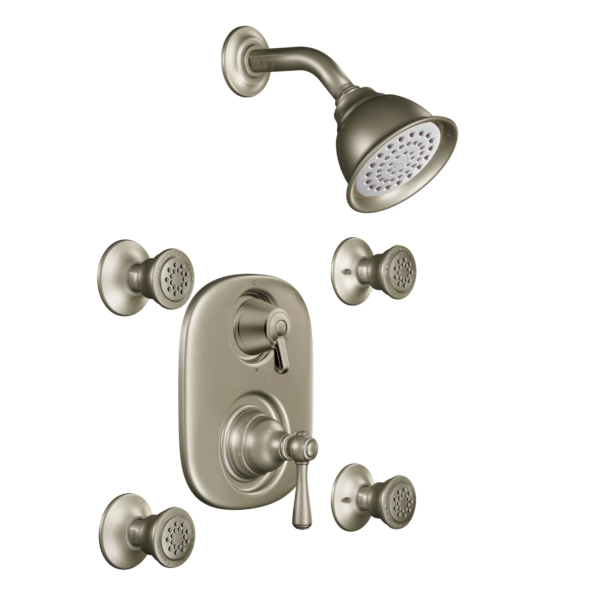 Kingsley Antique nickel Moentrol(R) vertical spa