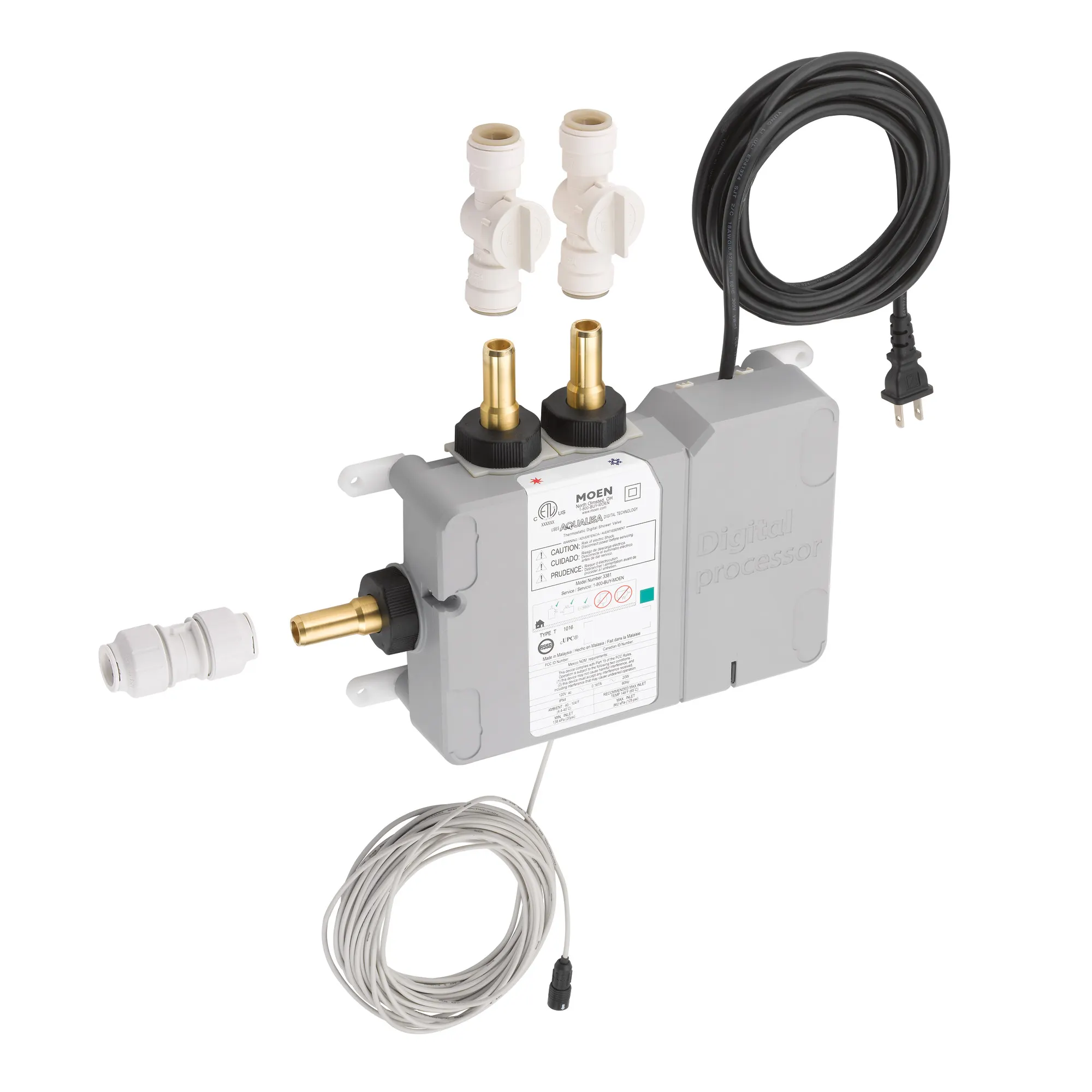 Moen IoDIGITAL(R) 1/2" CPVC crimp ring PEX inlet push-fit connectors CC connection - Image 2