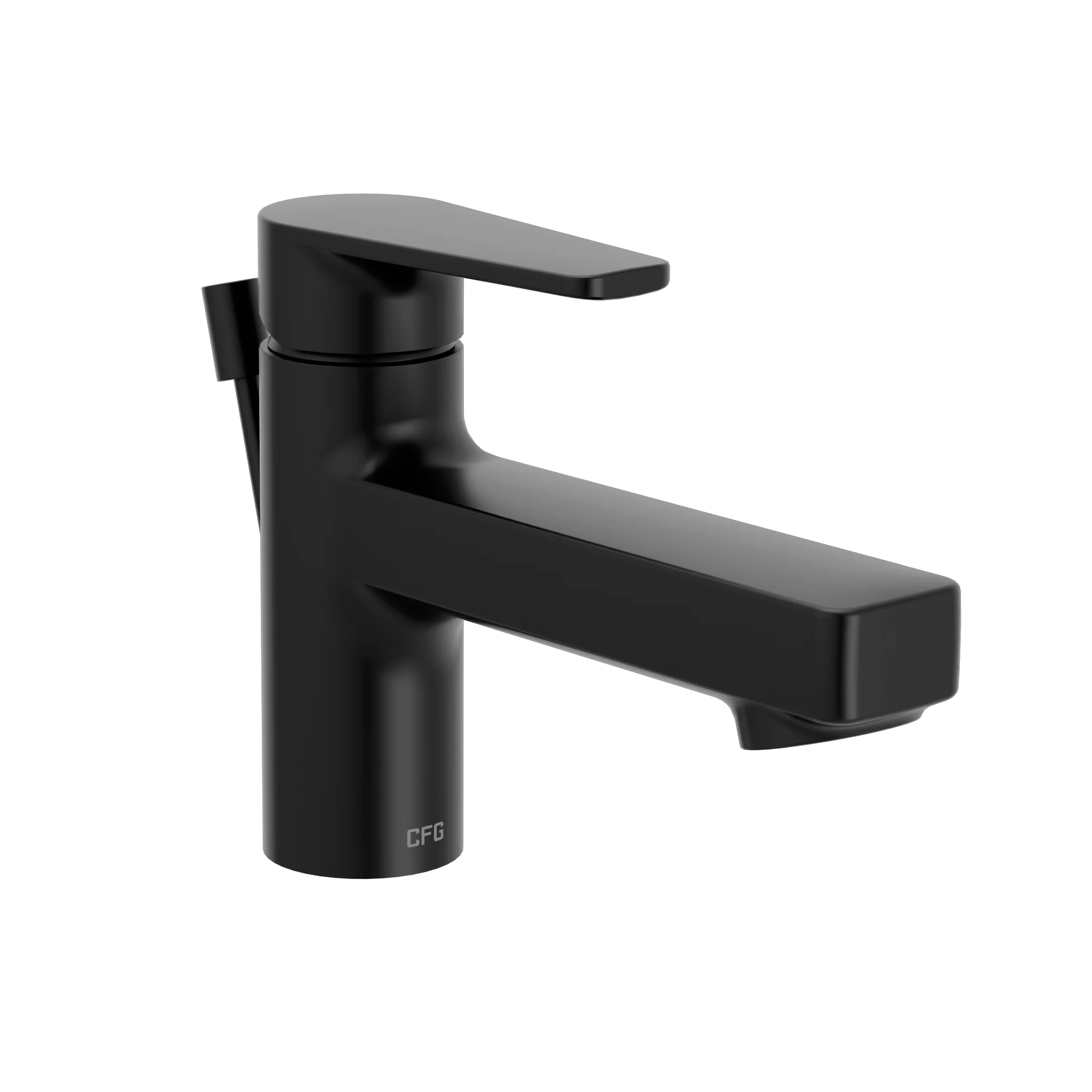 Slate Matte black one-handle low-profile bathroom faucet