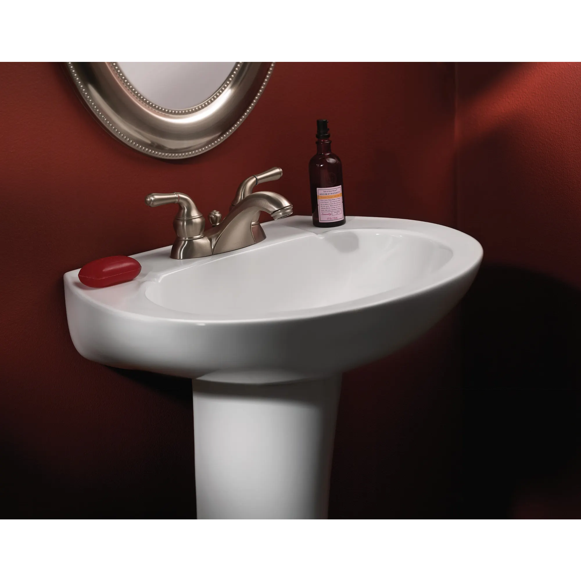 Monticello Chrome two-handle low arc bathroom faucet - Image 5