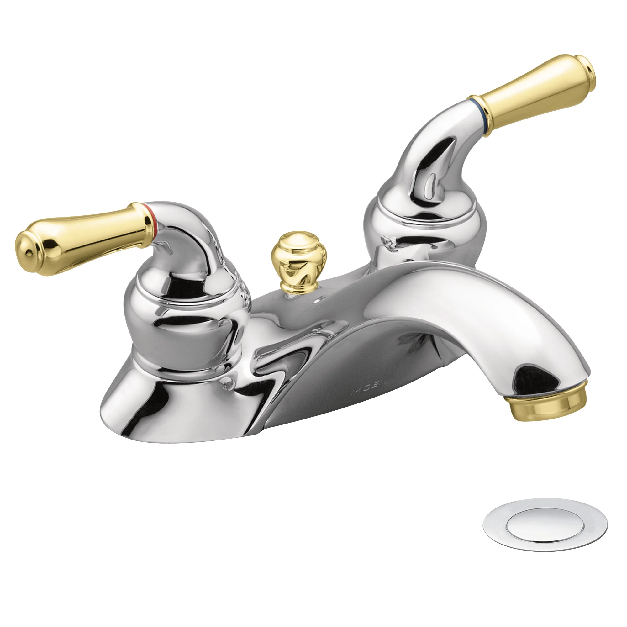 Monticello Chrome two-handle low arc bathroom faucet - Image 7