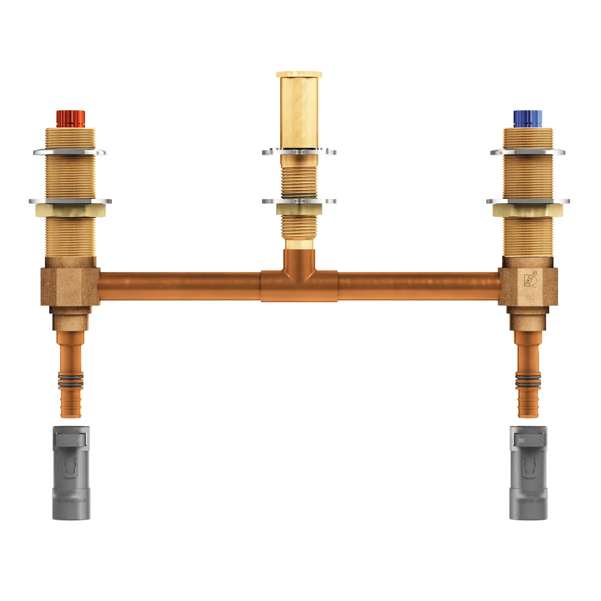 M-pact Two Handle Roman Tub Valve 10" Centers 1/2" Pex With 1/2" Cpvc Adapters - Image 2