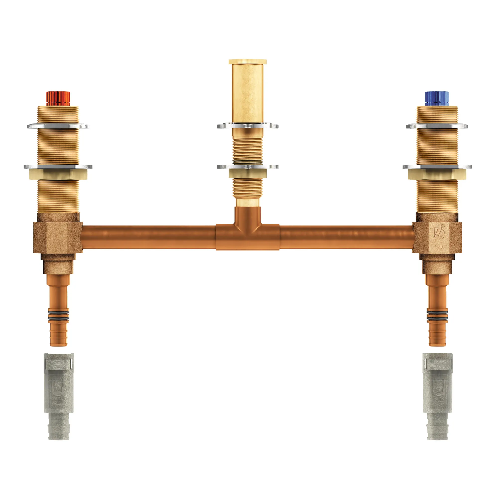 M-pact Two Handle Roman Tub Valve 10" Centers 1/2" Pex With 1/2" Cold Expansion Pex Adapters - Image 2
