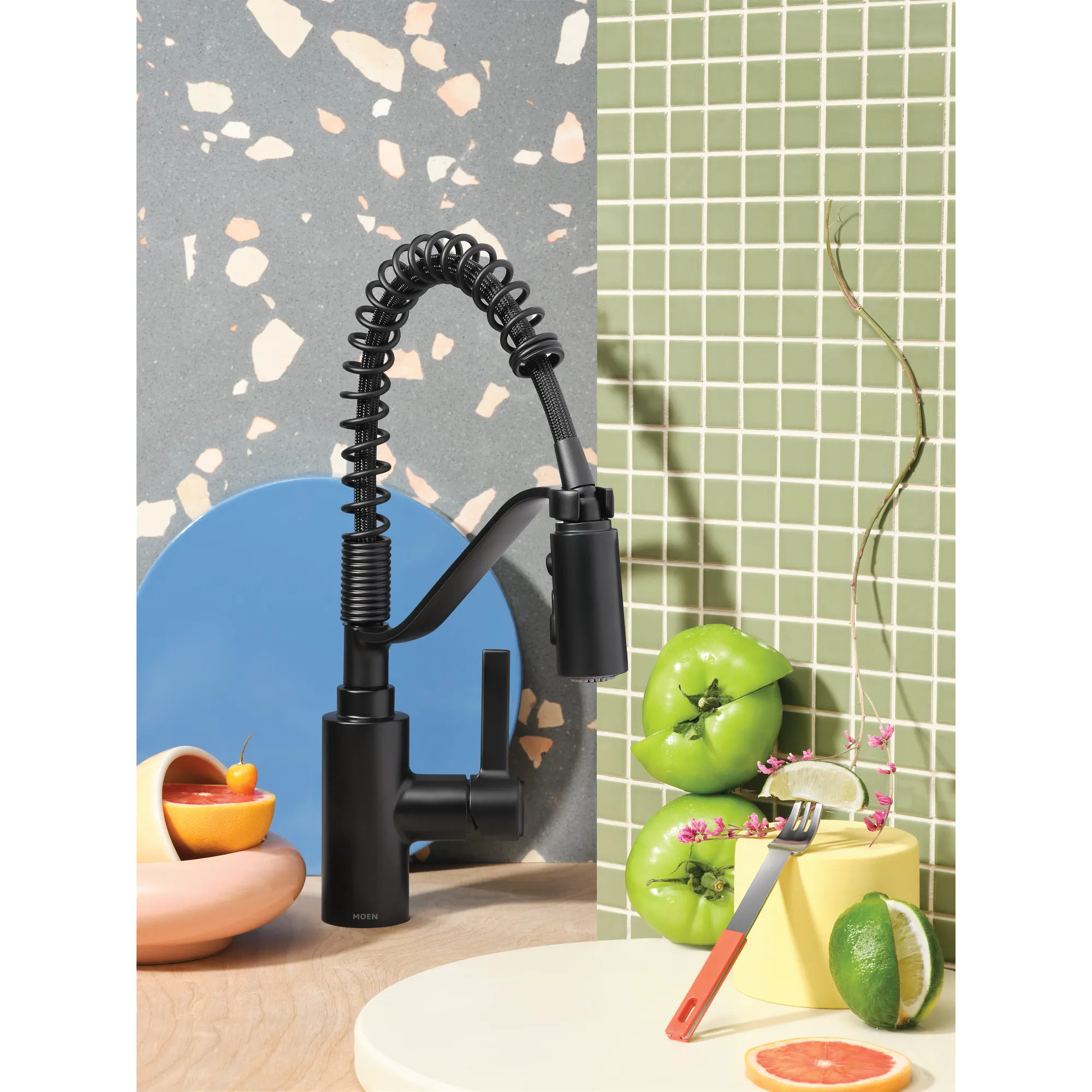 Genta LX One-Handle Pre-Rinse Spring Pulldown Kitchen Faucet - Image 24