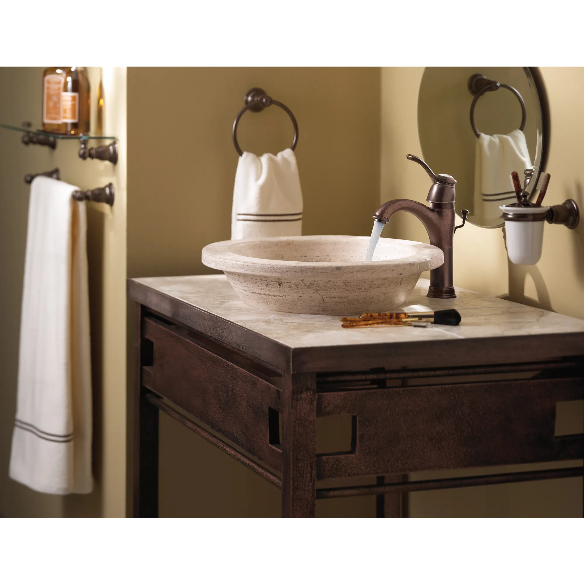 Kingsley Chrome One-Handle Low Arc Bathroom Faucet - Image 15