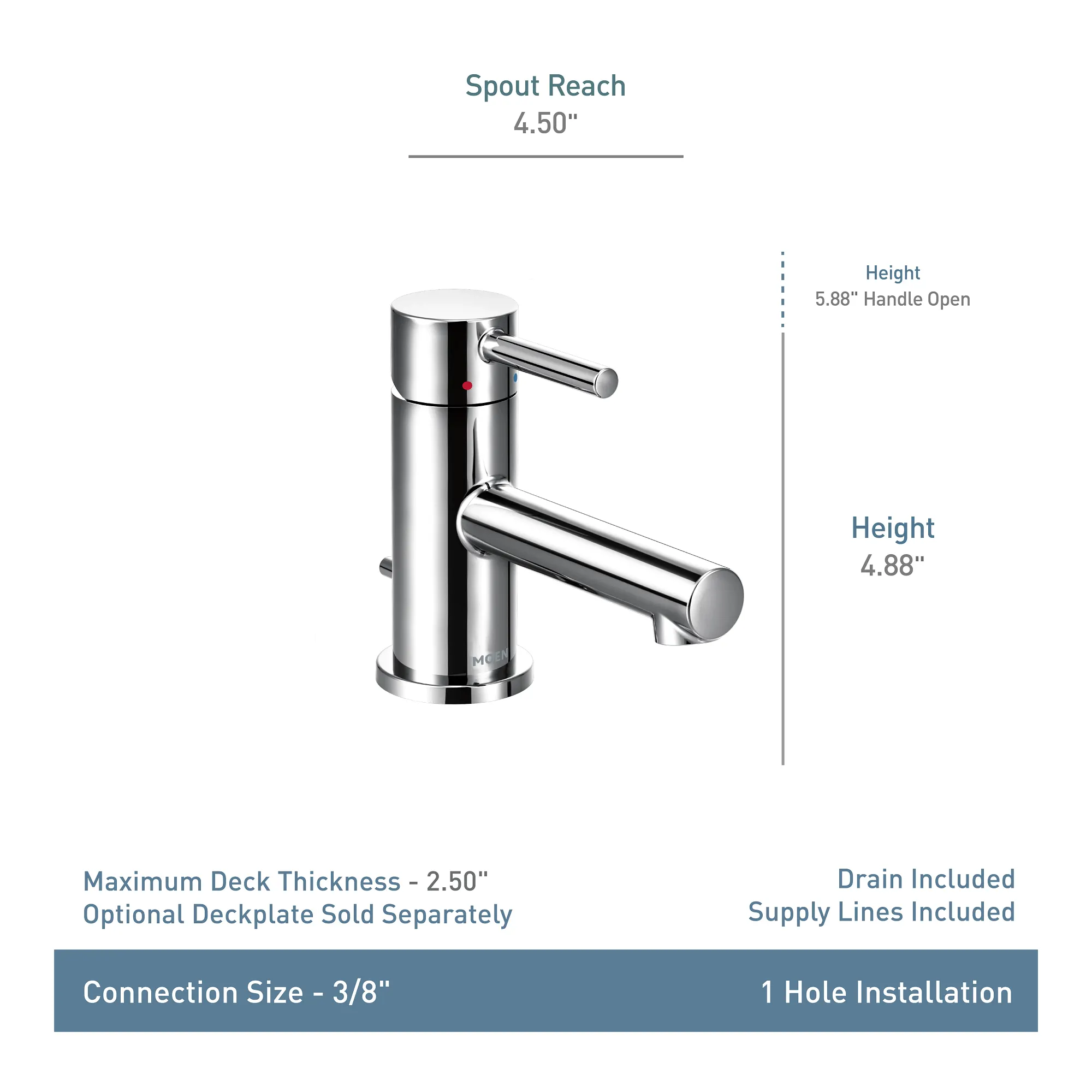 Align One-handle Low Profile Bathroom Sink Faucet - Image 21
