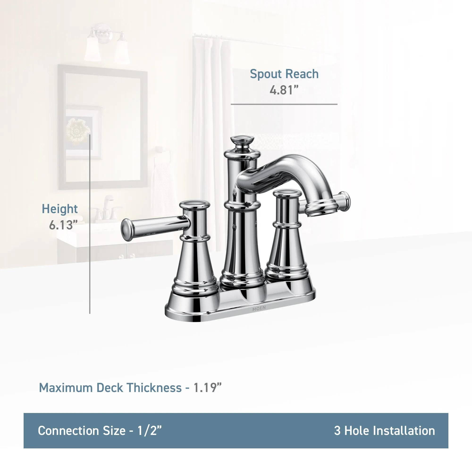 Belfield Two-handle Centerset Bathroom Sink Faucet - Image 10