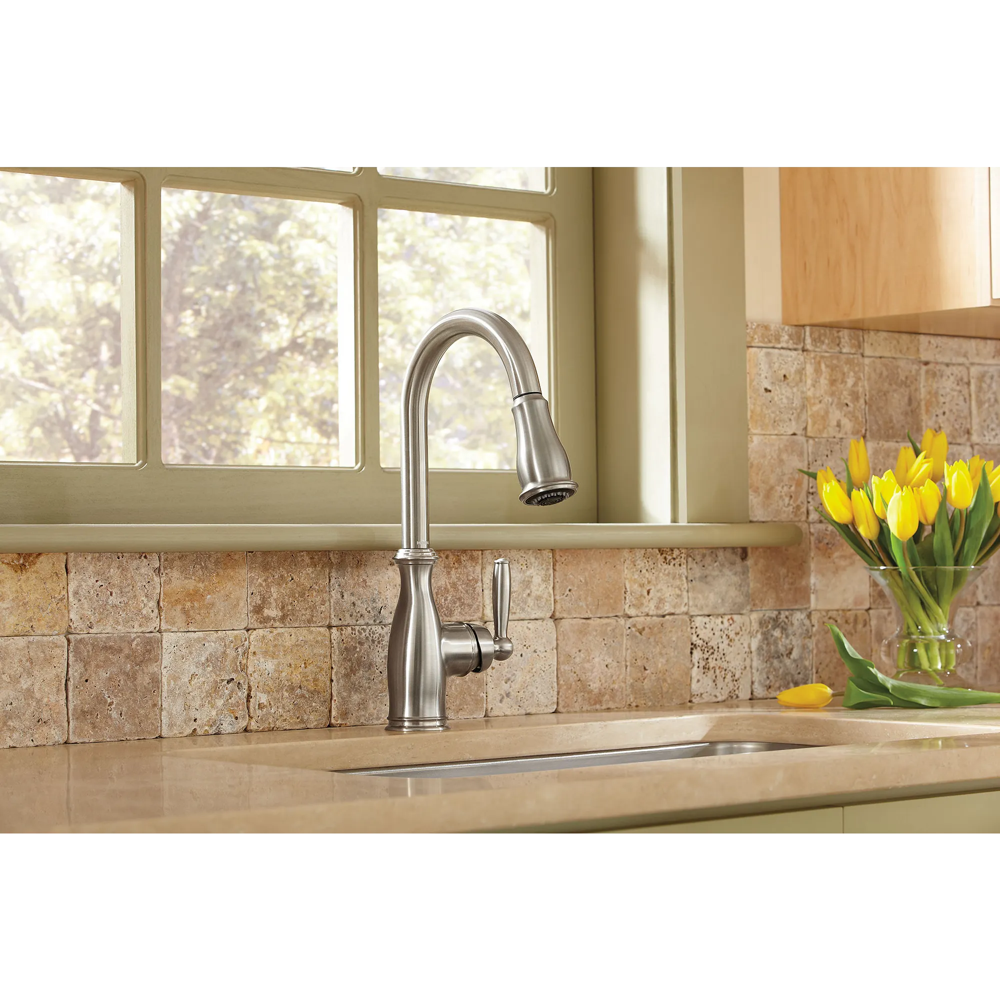 Brantford One-Handle High Arc Pulldown Kitchen Faucet - Image 23