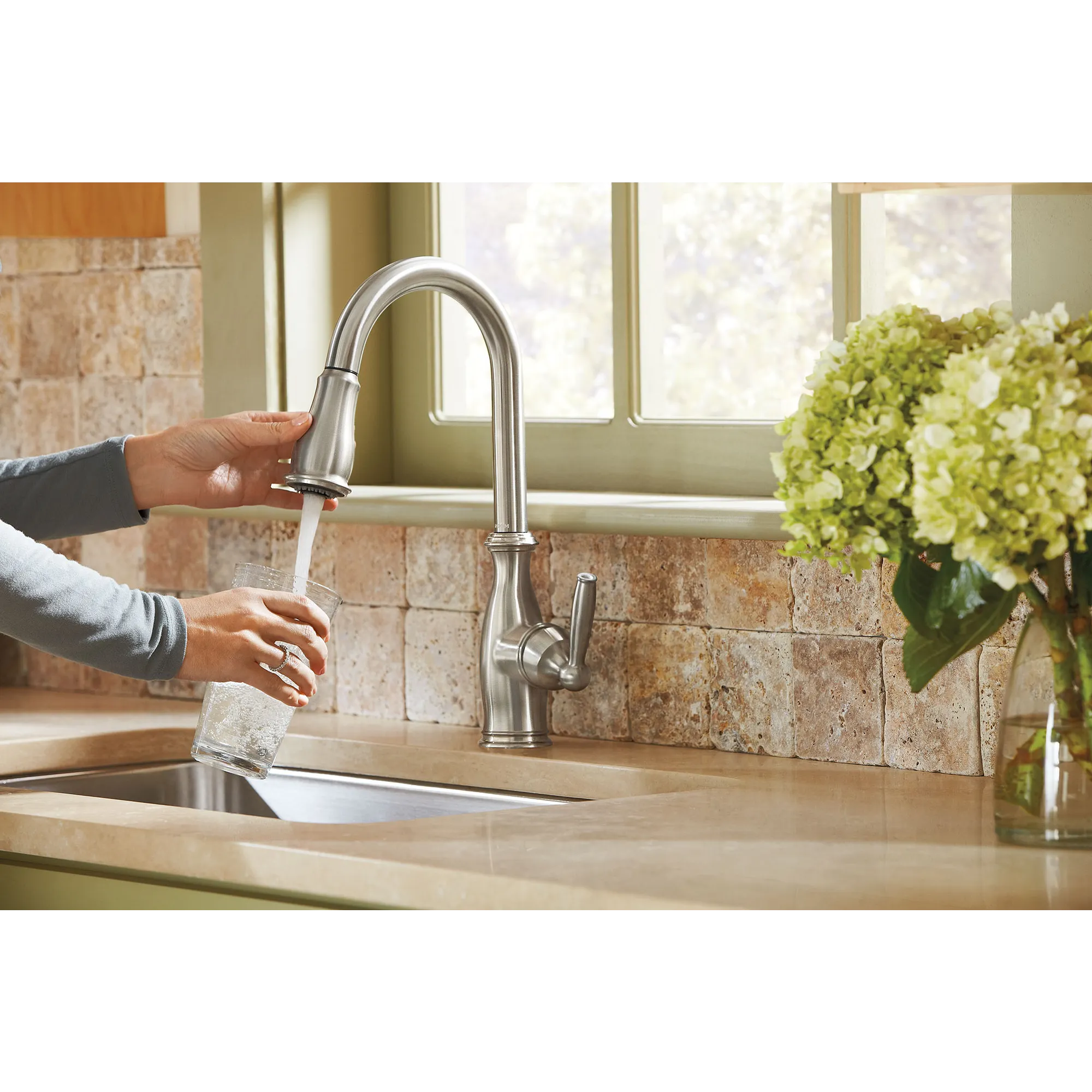 Brantford One-Handle High Arc Pulldown Kitchen Faucet - Image 33