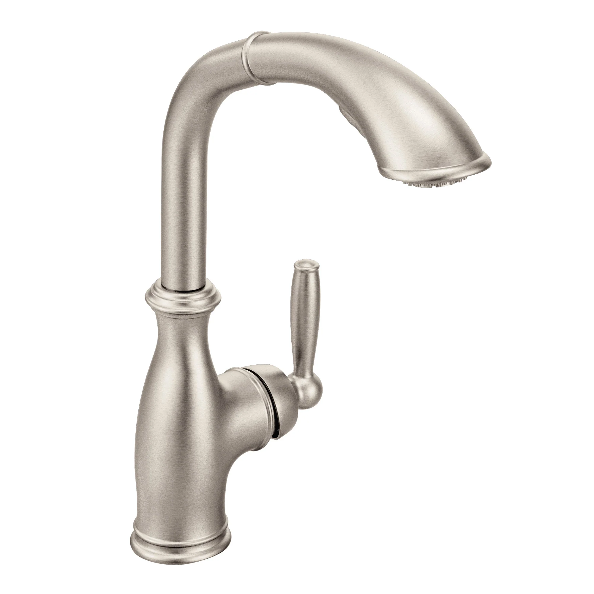 Brantford Chrome one-handle high arc pullout kitchen faucet - Image 12