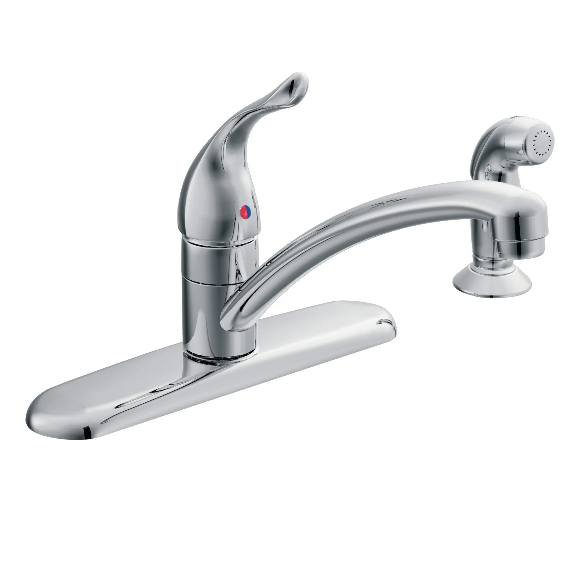 Chateau Chrome one-handle low arc kitchen faucet - Image 2