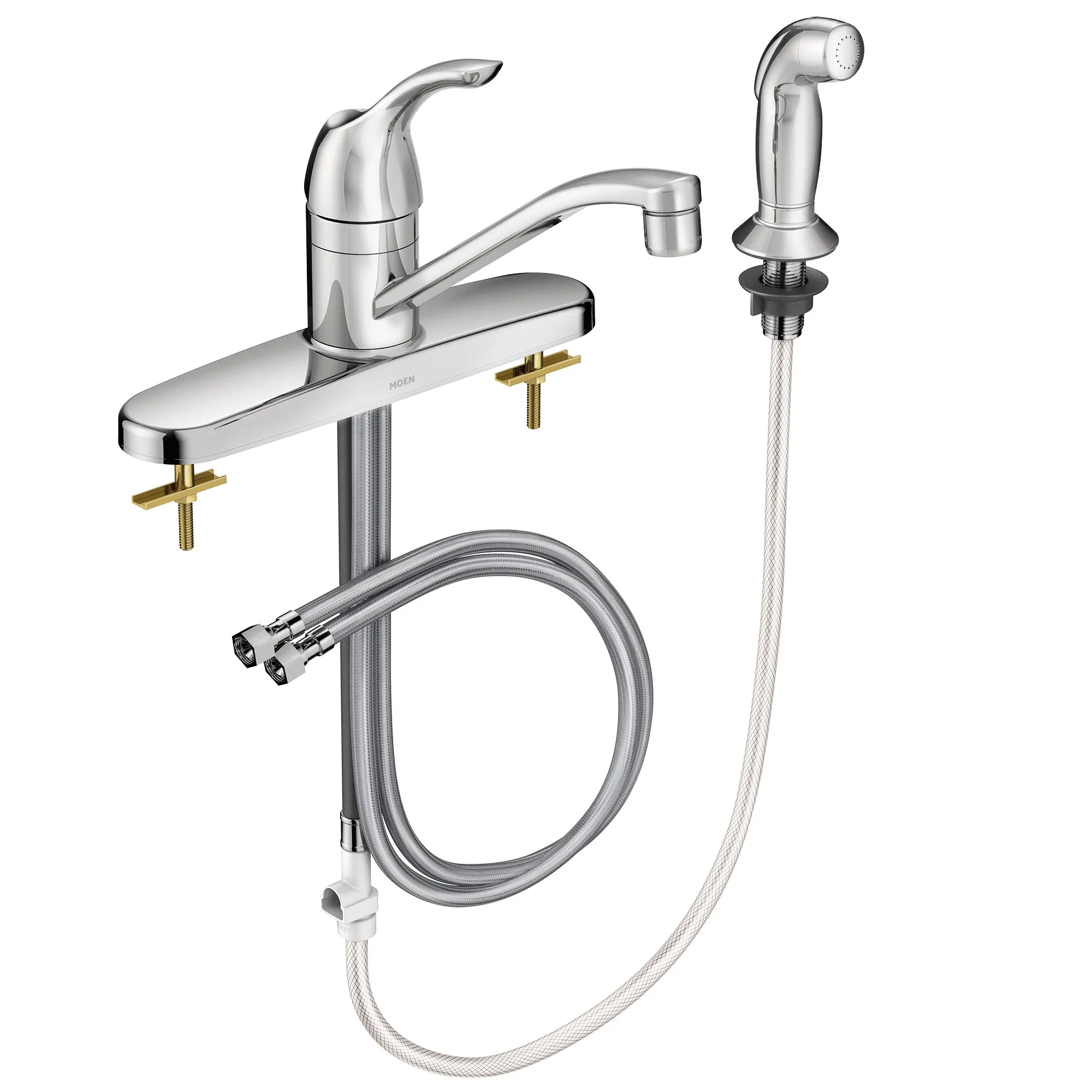 Manor Chrome one-handle low arc kitchen faucet - Image 2