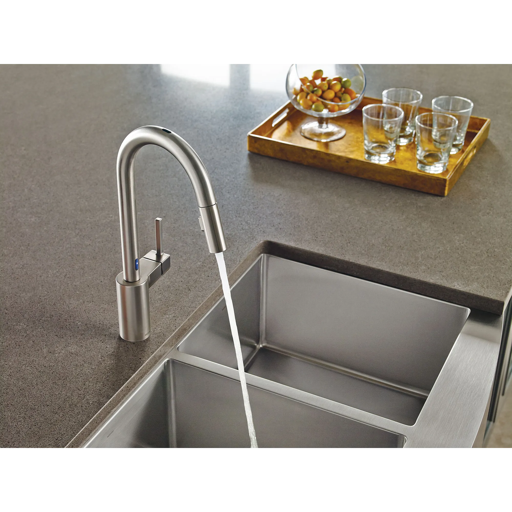 Align Chrome One-Handle High Arc Pulldown Kitchen Faucet - Image 10