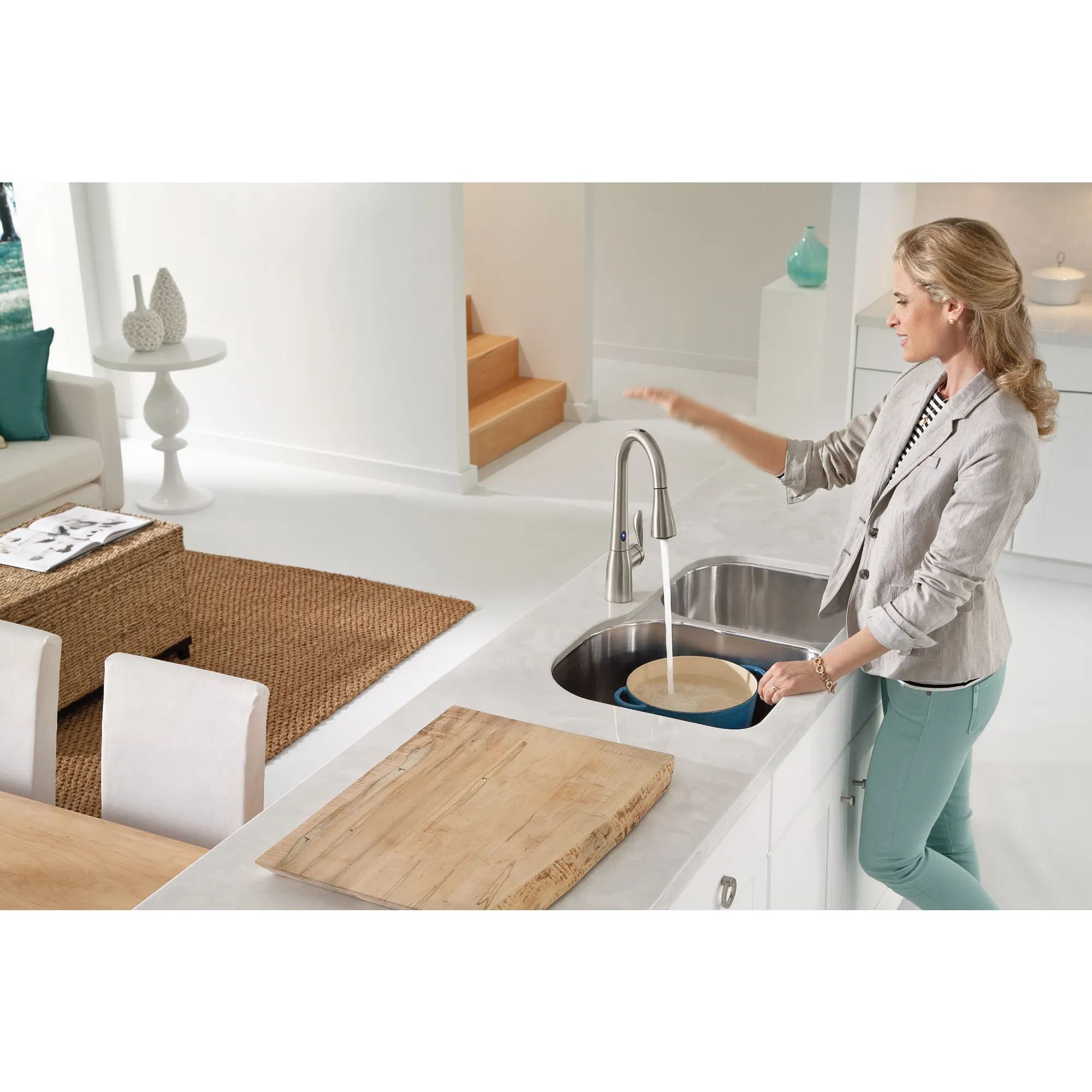 Arbor Chrome One-Handle High Arc Pulldown Kitchen Faucet - Image 24