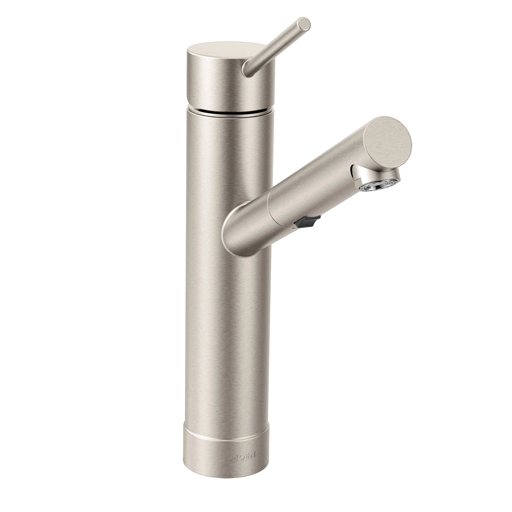 Tilt Chrome One-Handle Low Arc Pullout Kitchen Faucet - Image 8