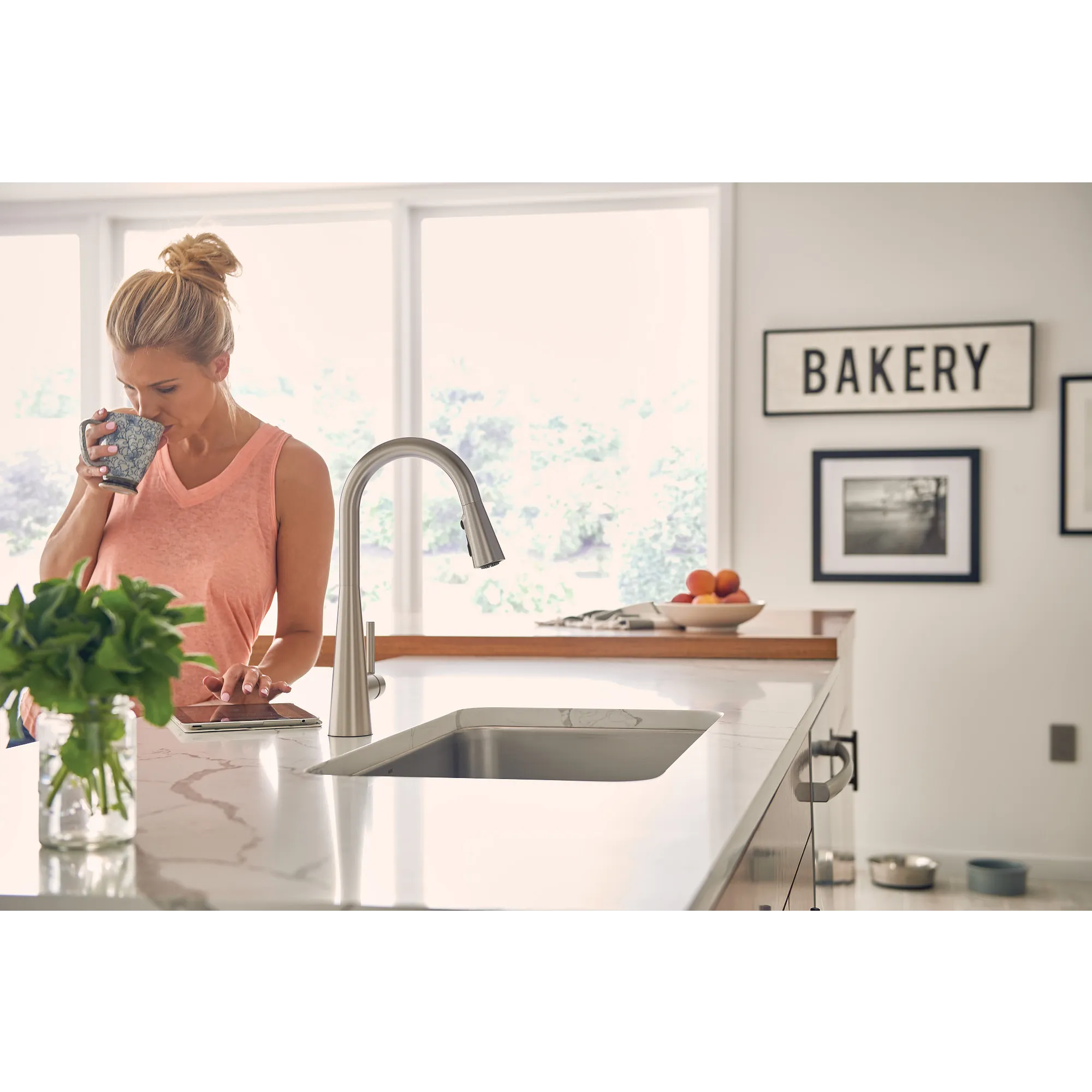 Sleek One-Handle High Arc Pulldown Kitchen Faucet - Image 27