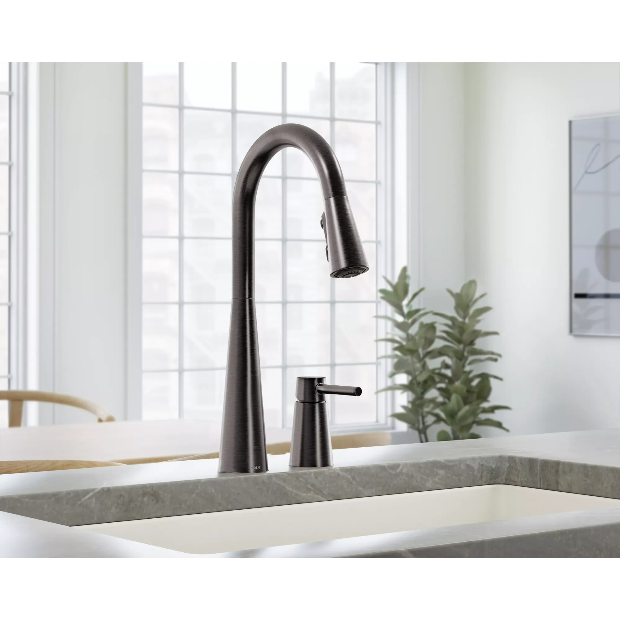Sleek One-Handle Pulldown Kitchen Faucet - Image 19