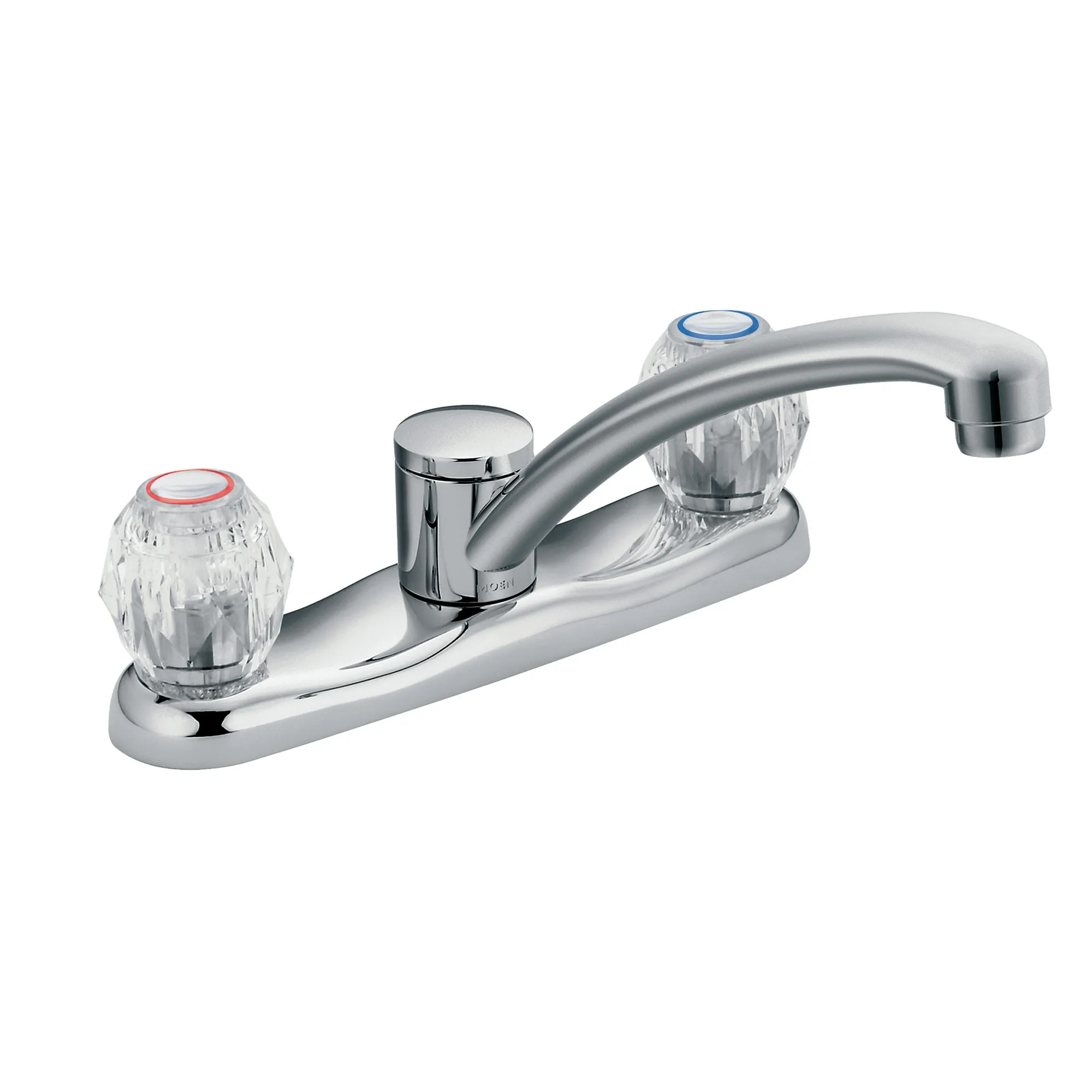 Chateau Chrome Two-Handle Low Arc Kitchen Faucet - Image 2