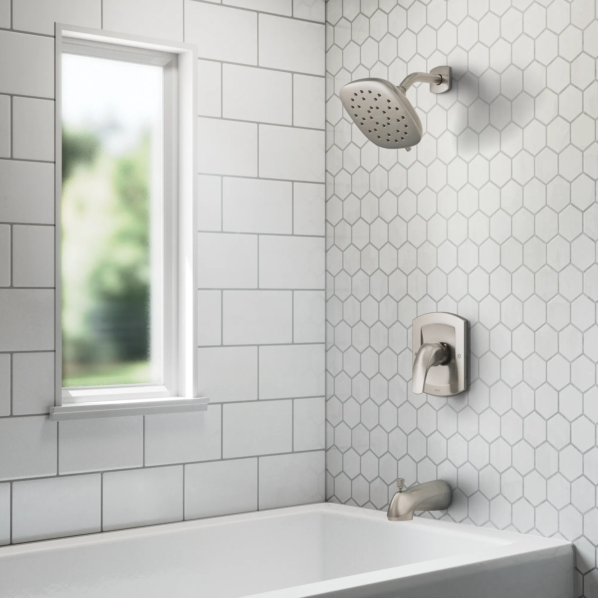 Zarina Spot resist brushed nickel Posi-Temp(R) tub/shower - Image 4