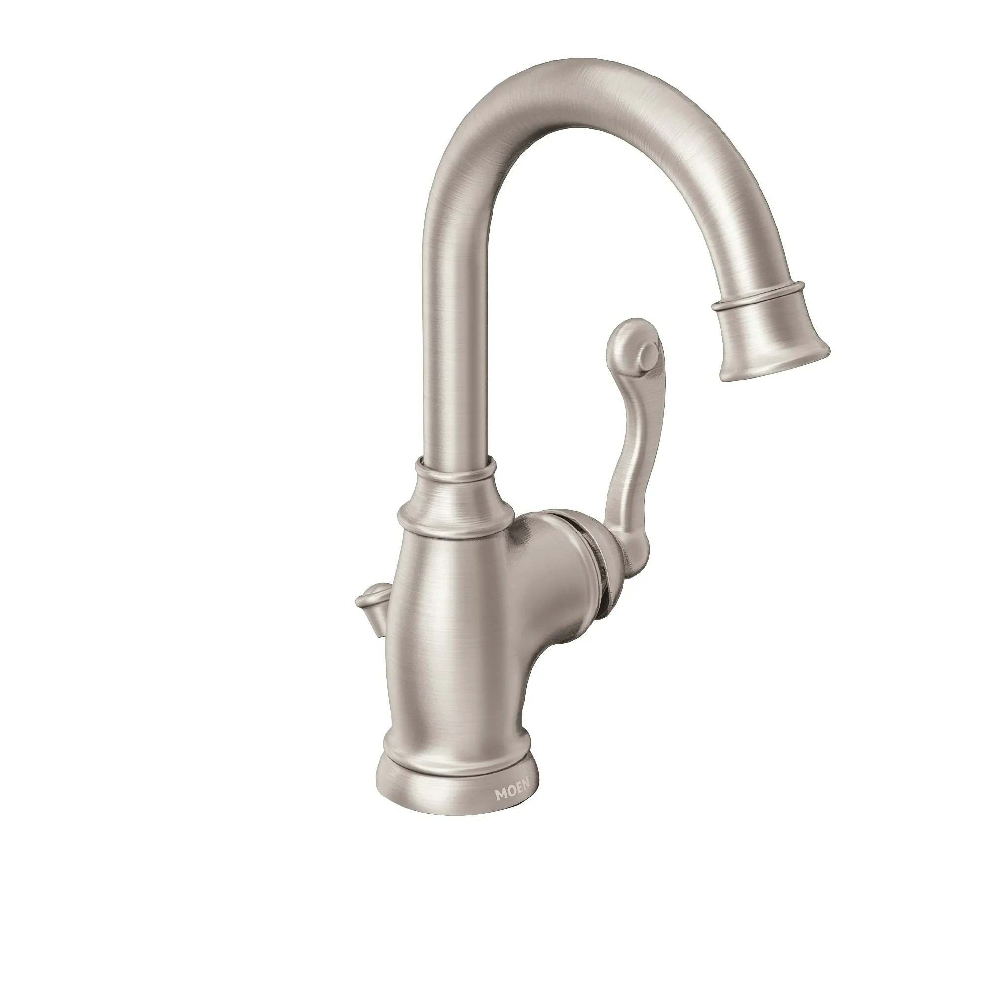 Traditional Spot resist brushed nickel one-handle high arc bathroom faucet - Image 2