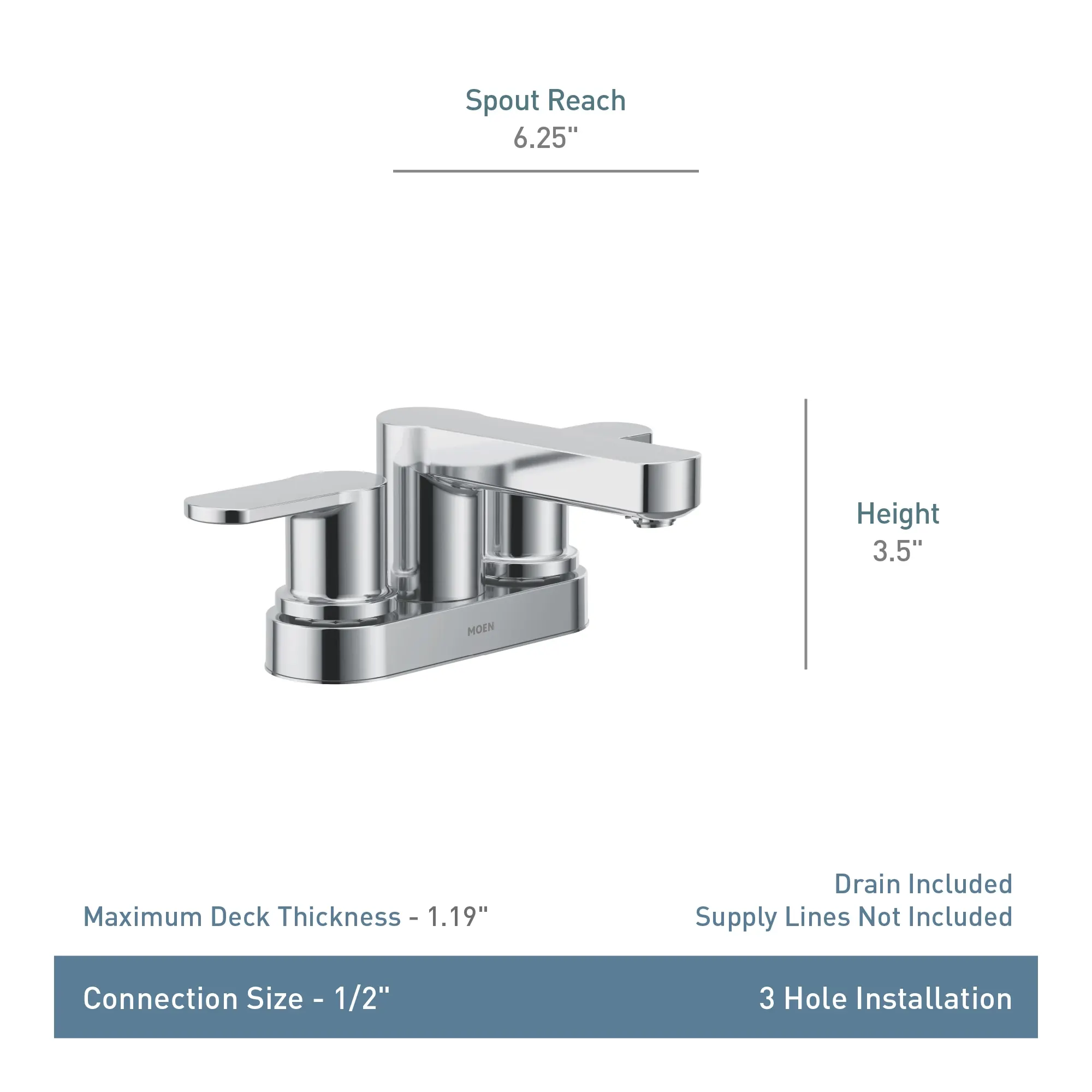 Laris Two-handle Centerset Bathroom Sink Faucet - Image 2