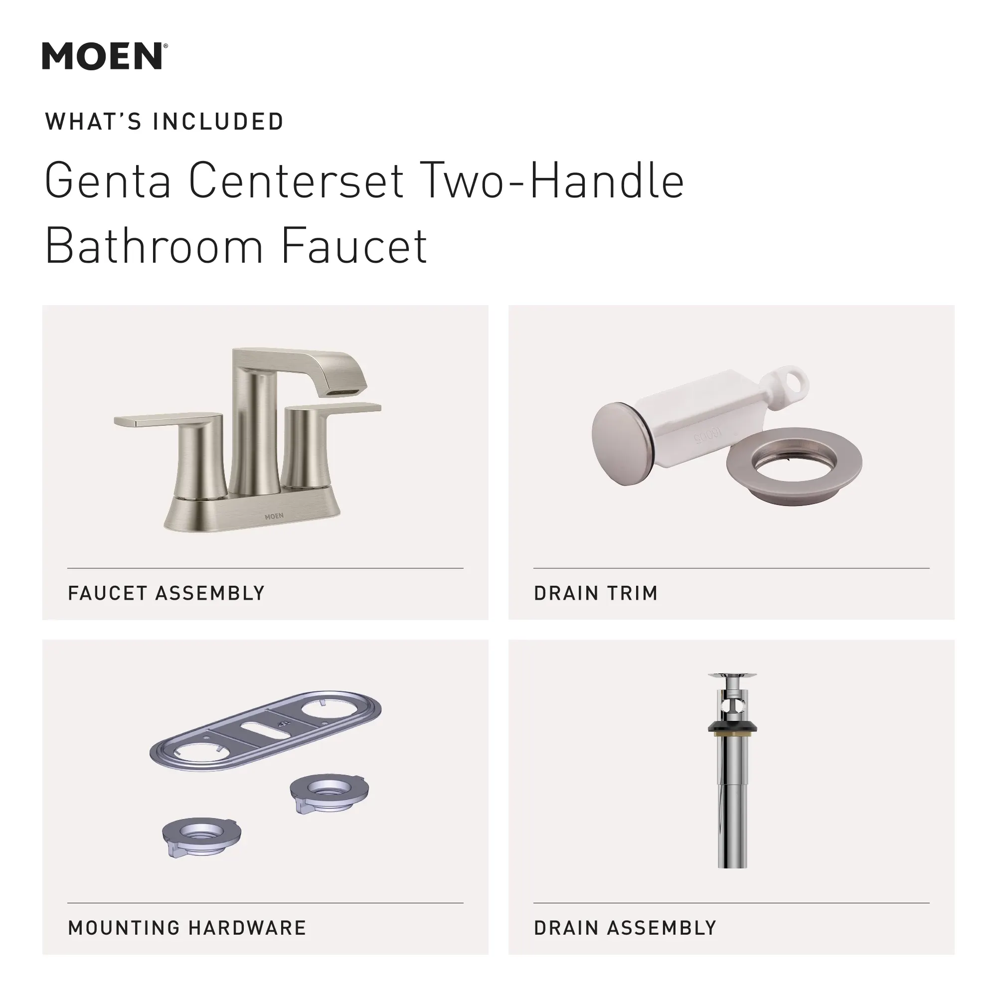 Genta Two-handle Centerset Bathroom Sink Faucet - Image 2