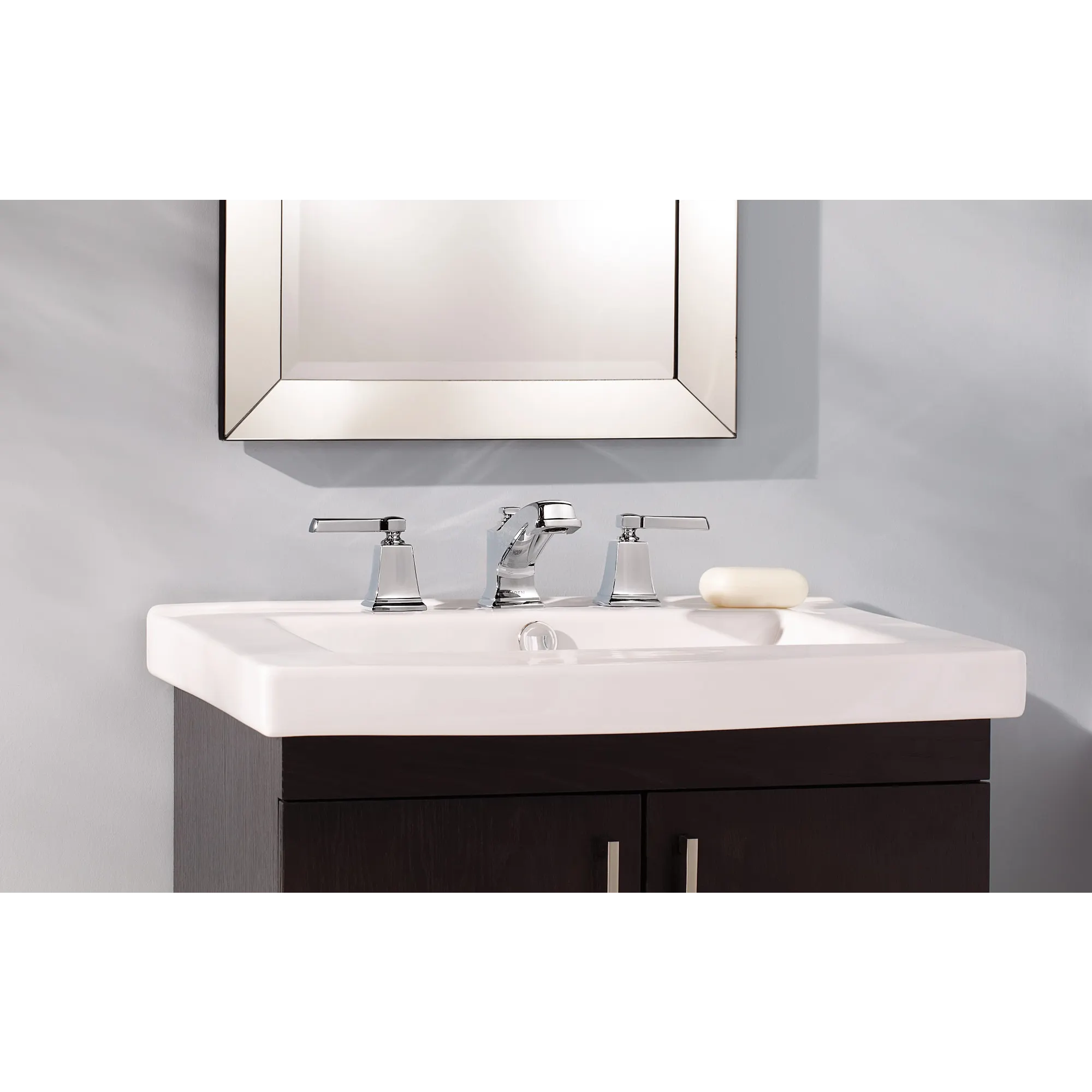 Boardwalk Chrome two-handle low arc bathroom faucet - Image 3