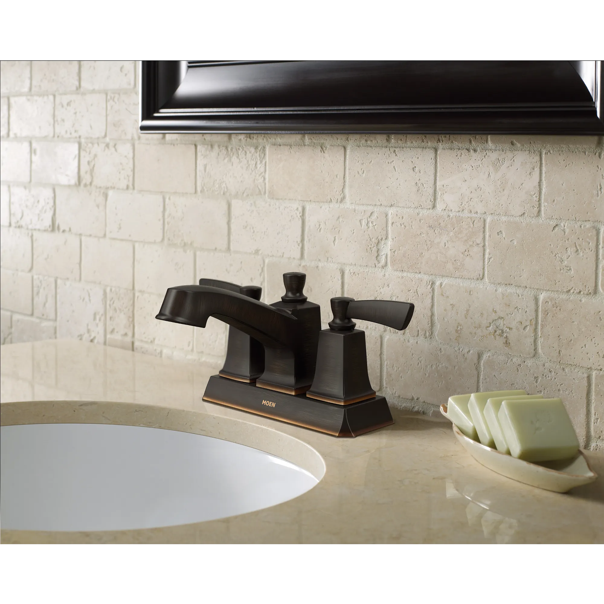 Conway Chrome two-handle low arc bathroom faucet - Image 4