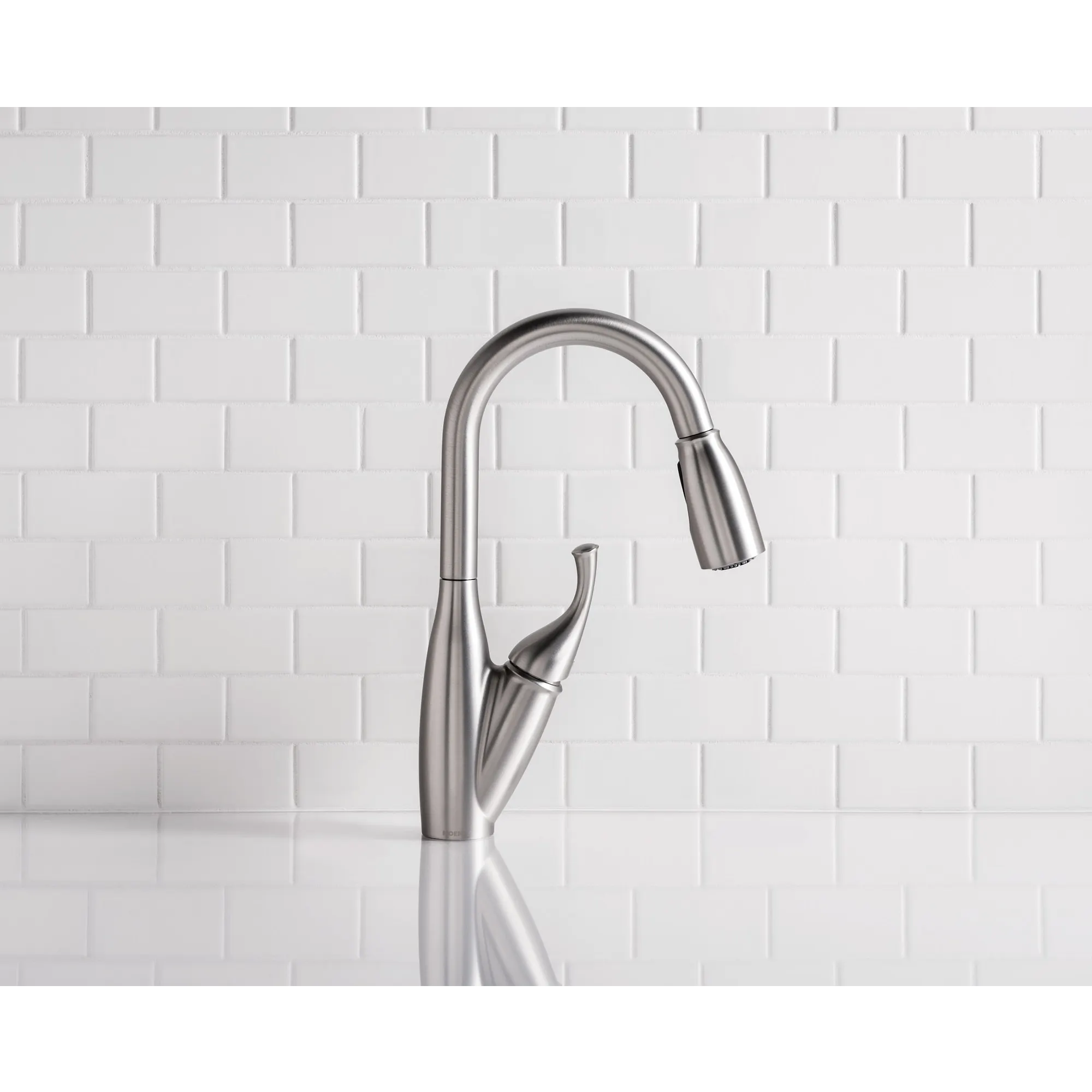 Mediterranean bronze one-handle high arc pulldown kitchen faucet - Image 10