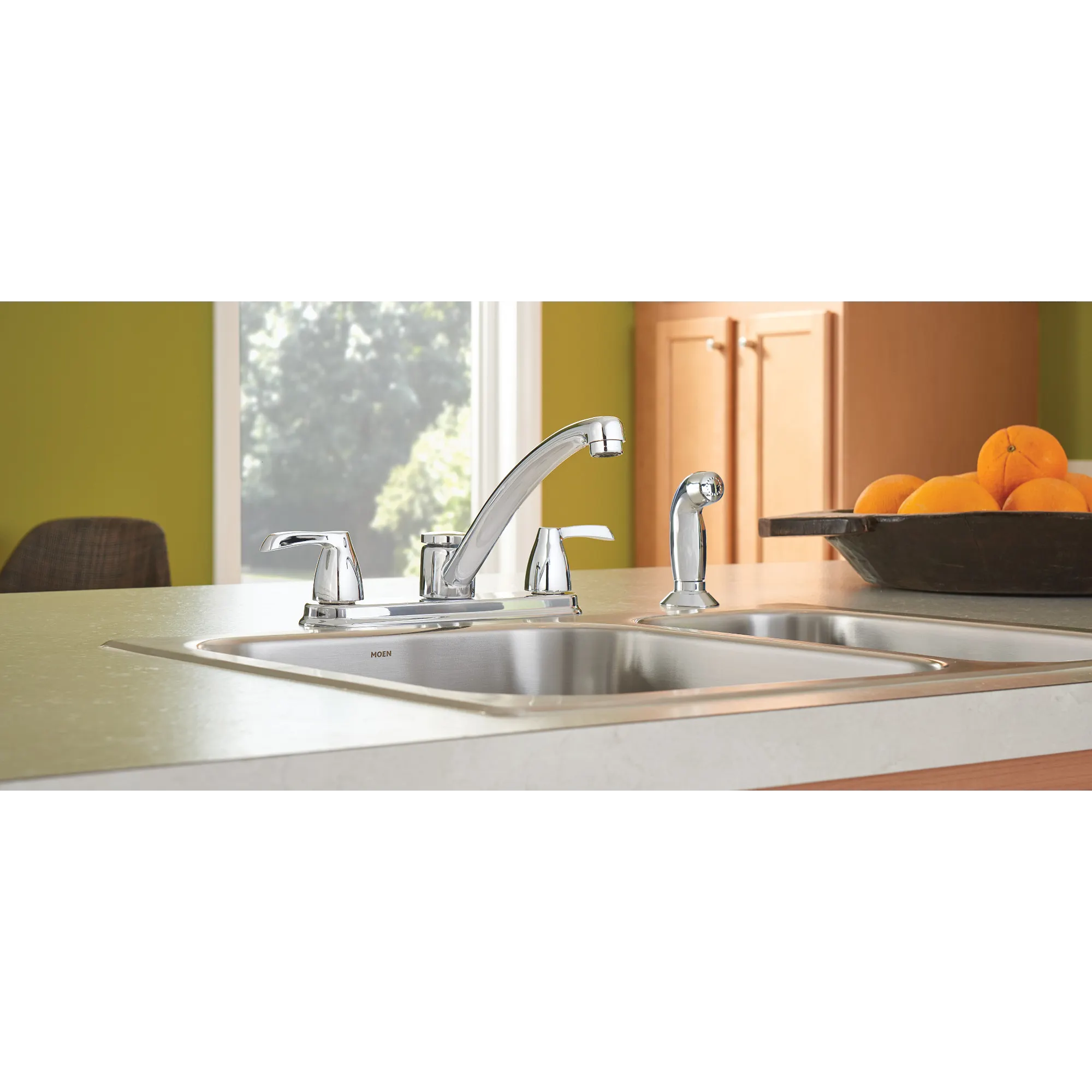 Adler Two-handle Low Arc Kitchen Faucet With Optional Knob Or Lever Handles - Image 8