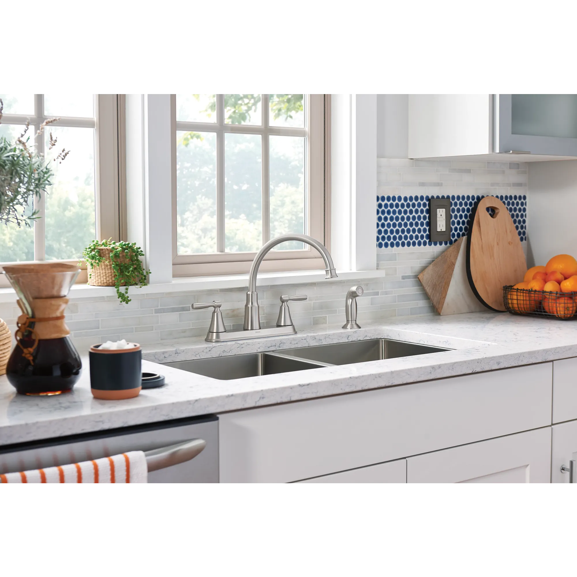 Hutchinson Two-Handle High Arc Kitchen Faucet - Image 17