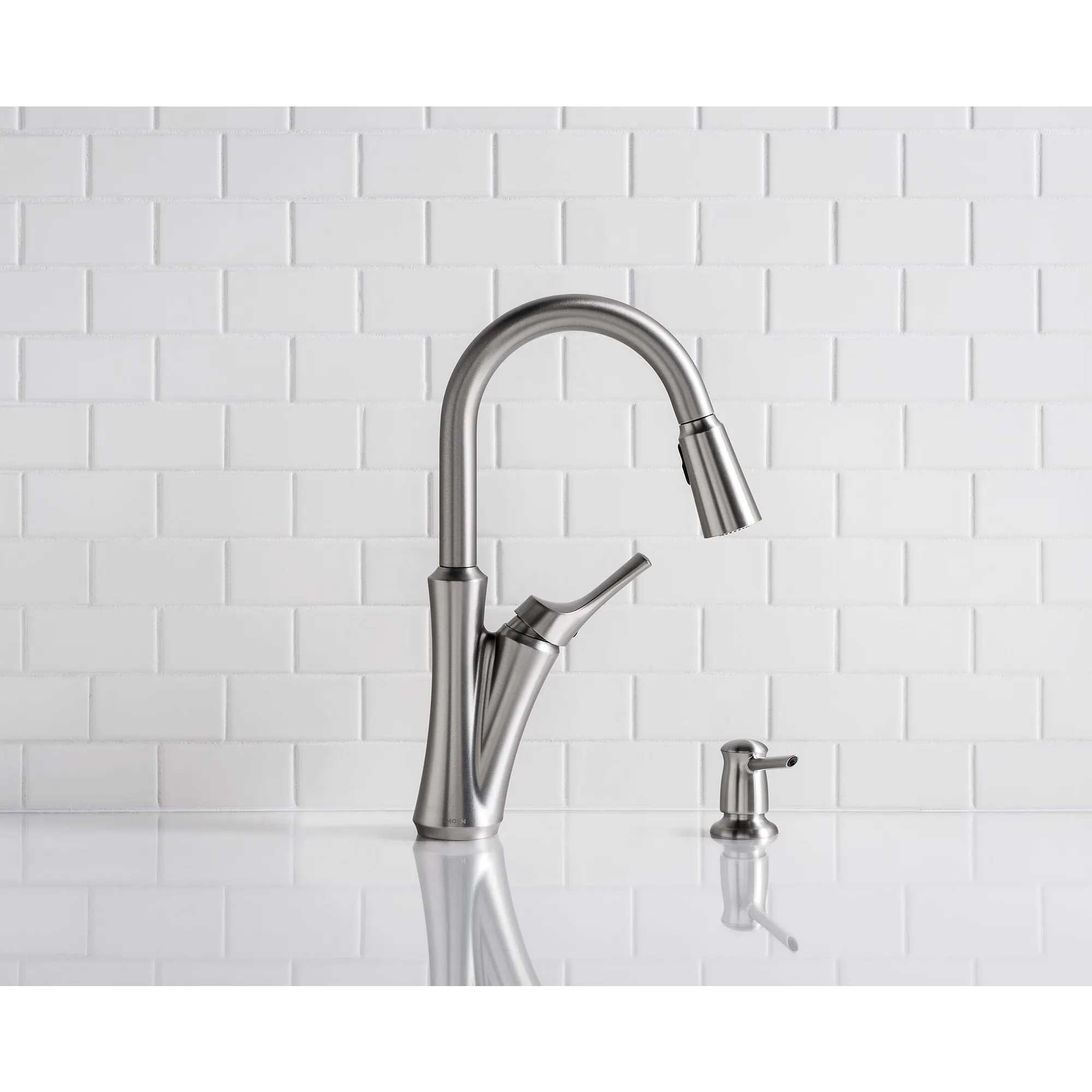 Benson Spot Resist Stainless One-Handle High Arc Pulldown Kitchen Faucet - Image 14
