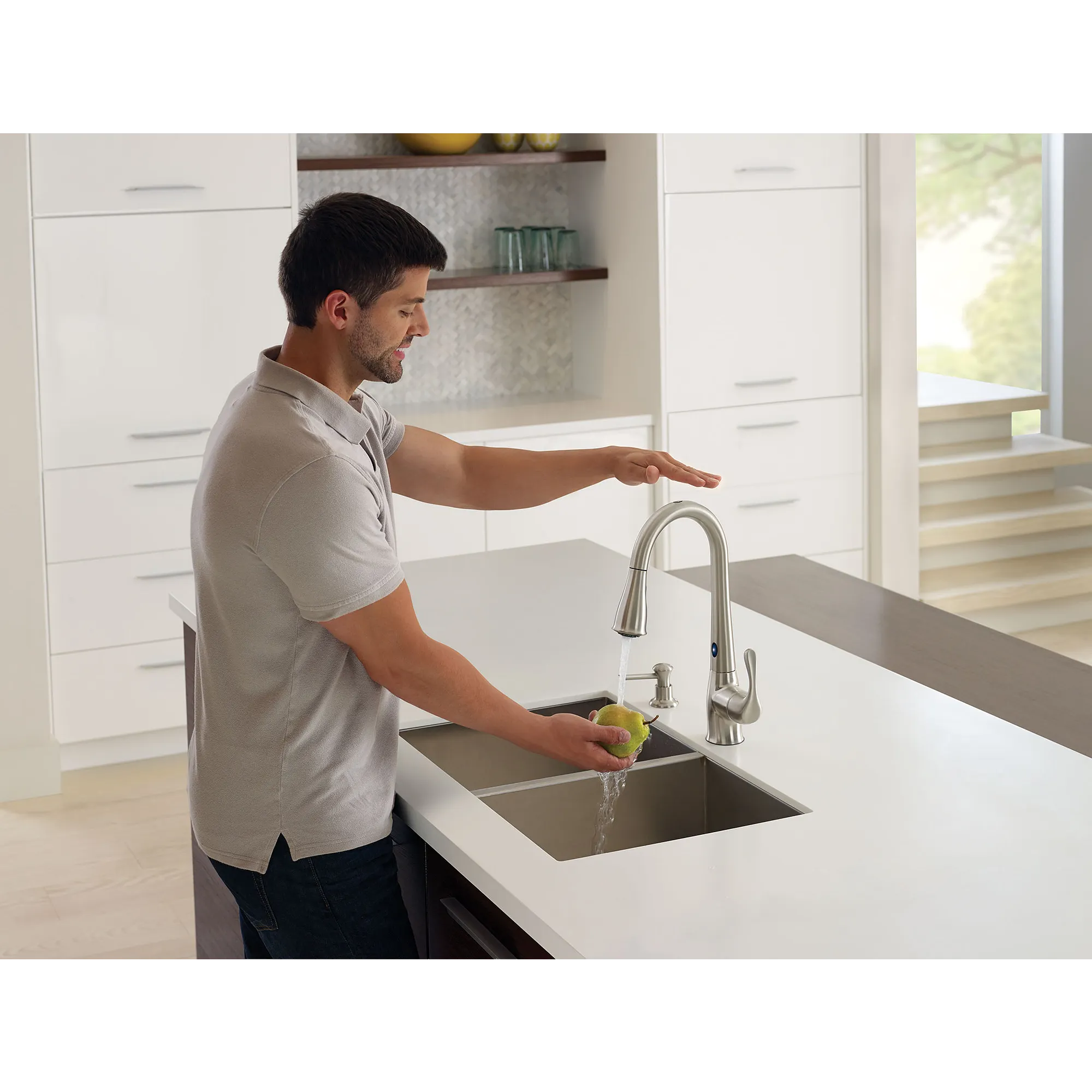 Ridgedale Spot Resist Stainless One-Handle High Arc Pulldown Kitchen Faucet - Image 8