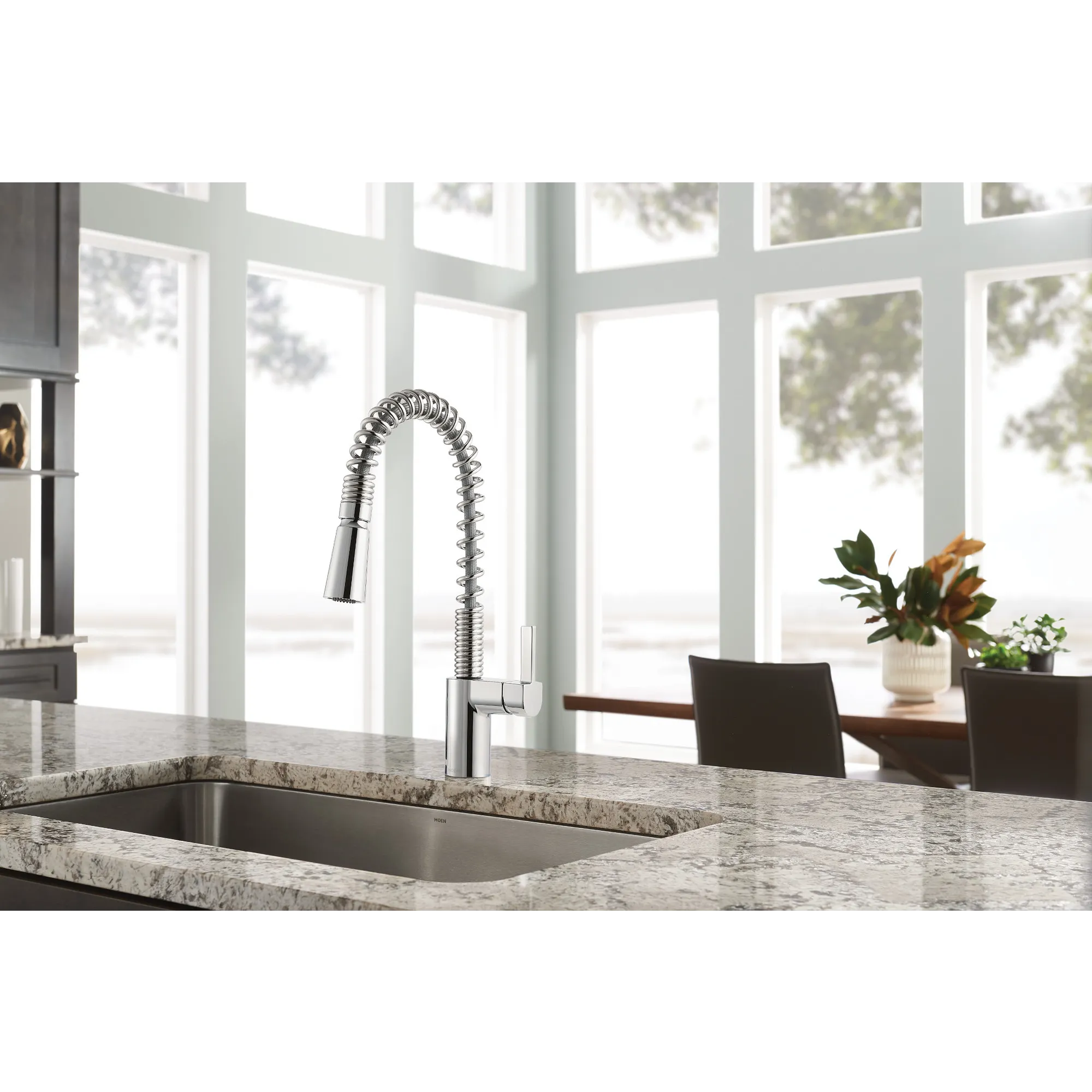 Irvine Chrome One-Handle High Arc Pulldown Kitchen Faucet - Image 5