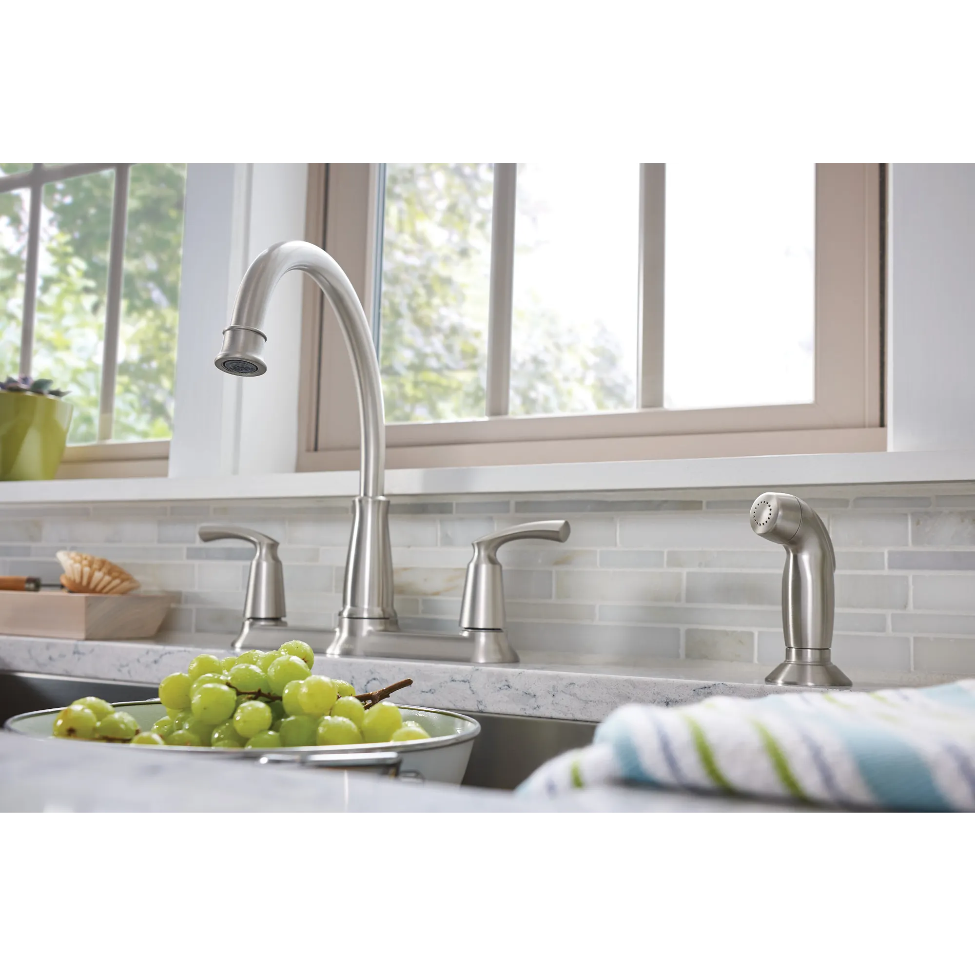 Bexley Two-Handle High Arc Kitchen Faucet - Image 2