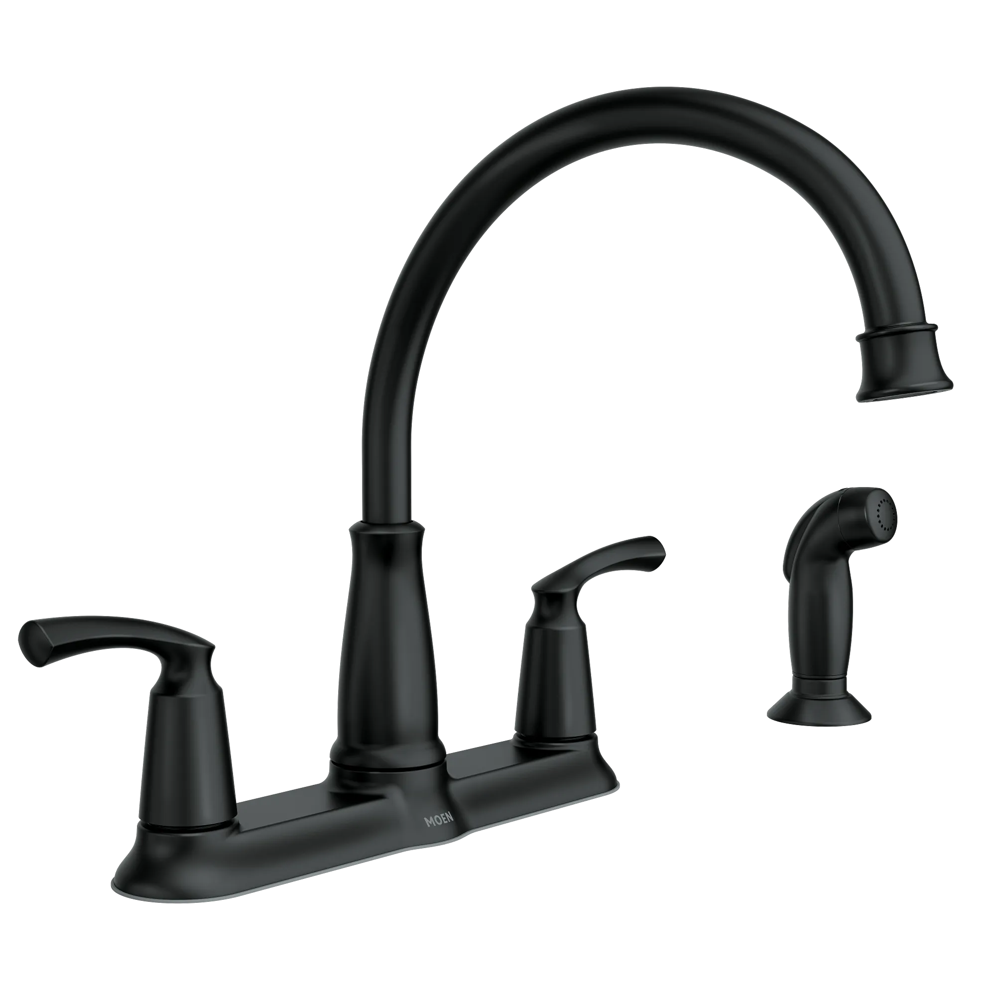 Bexley Matte black two-handle high arc kitchen faucet - Image 6