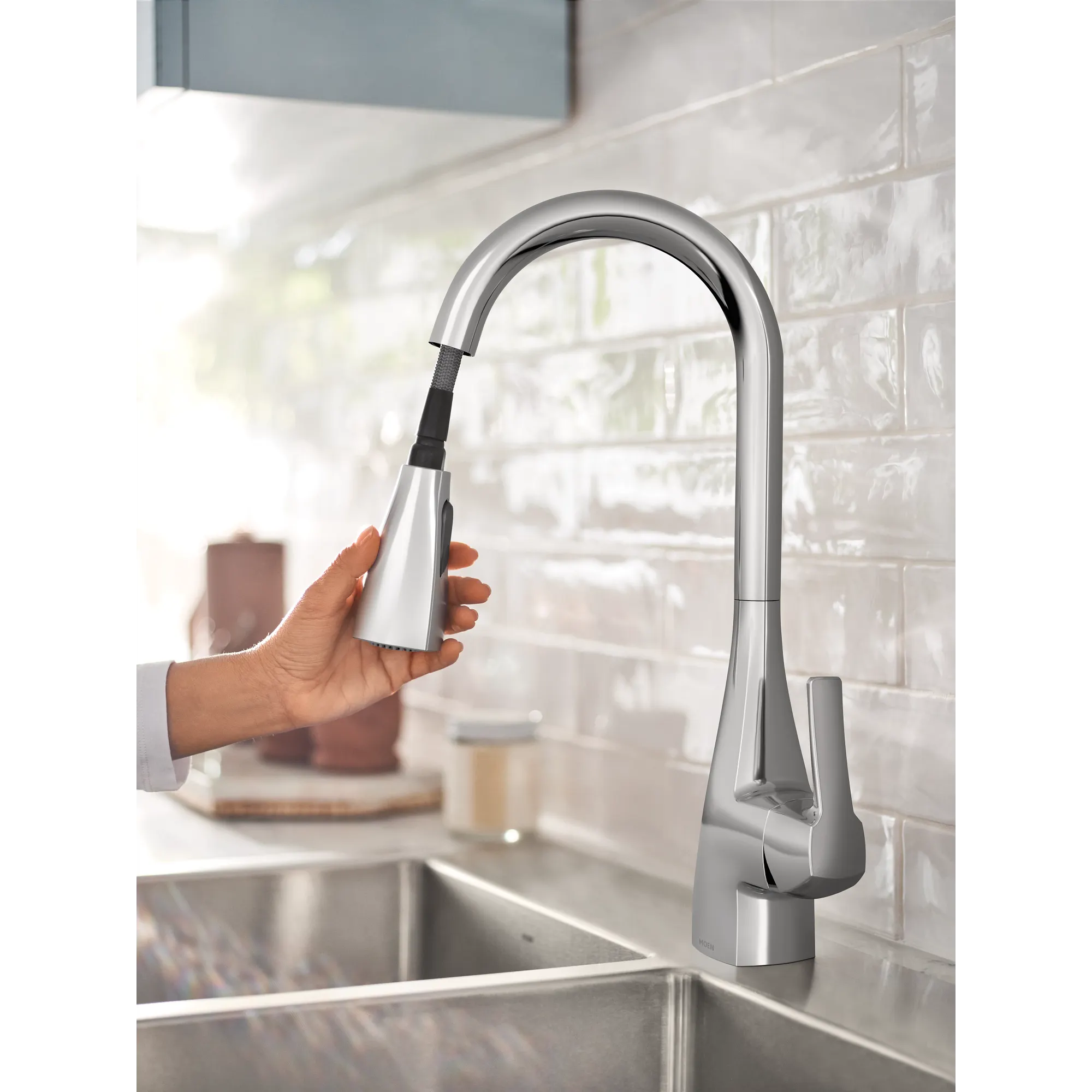 Kiran One-handle High Arc Pulldown Kitchen Faucet - Image 10