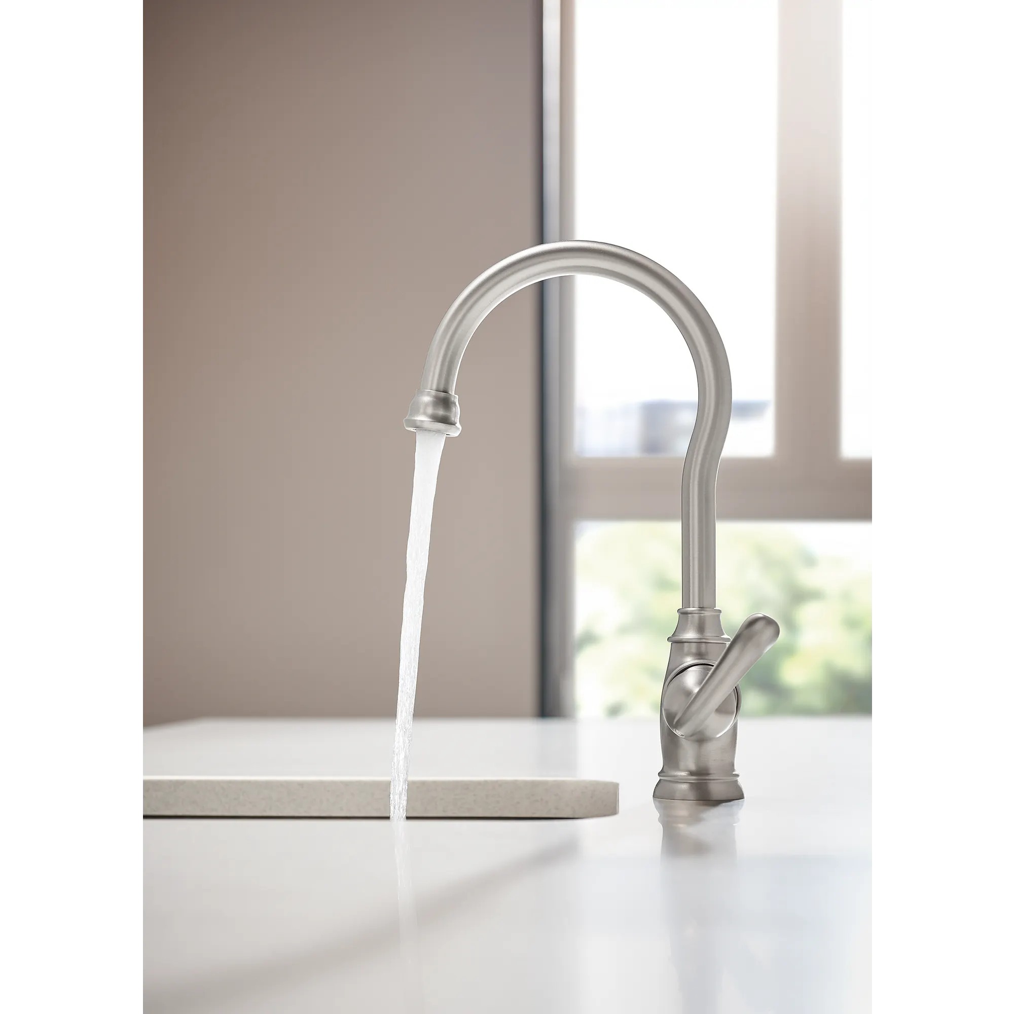 Anabelle Spot resist stainless/softgrip one-handle high arc single mount bar faucet - Image 7