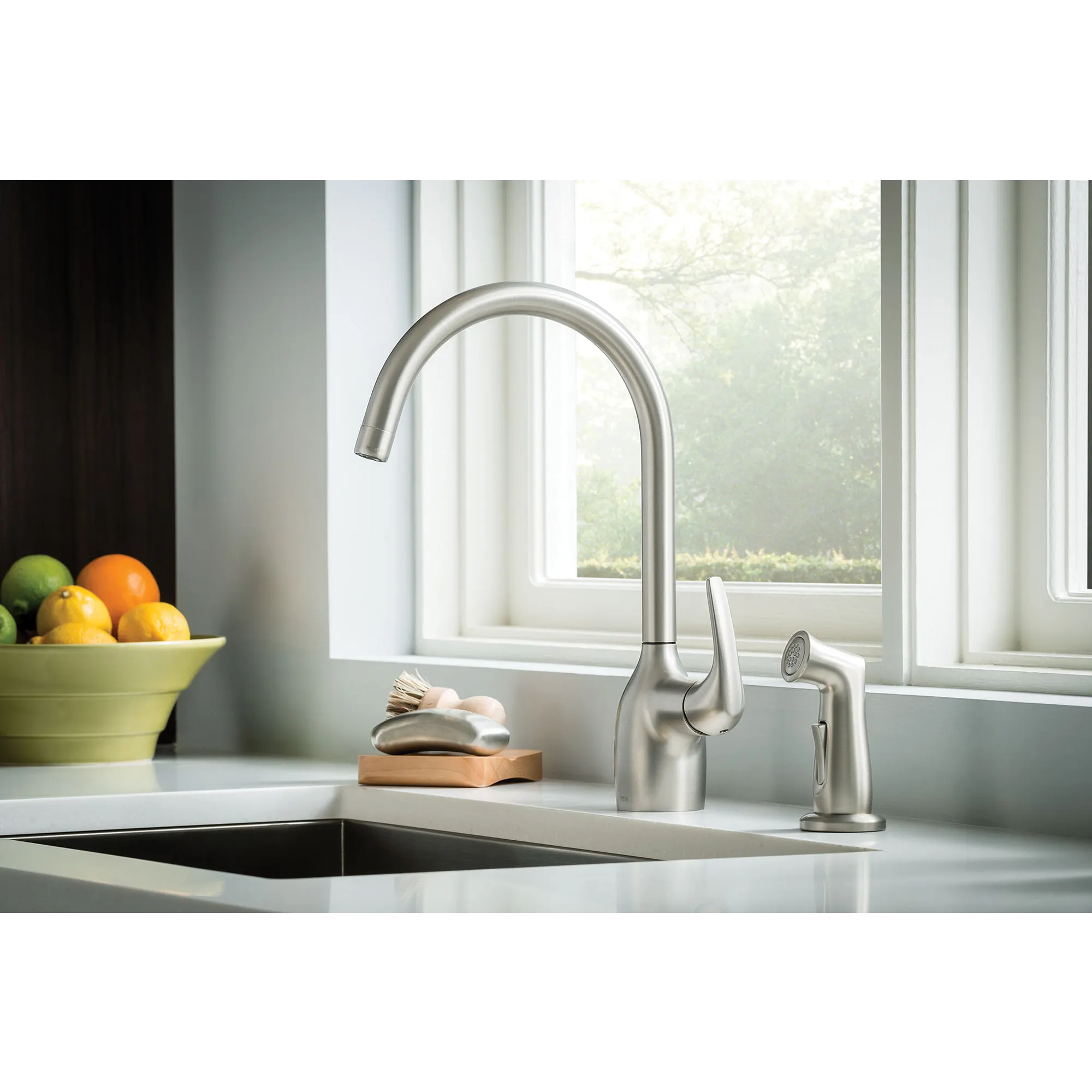 Essie Spot resist stainless One-Handle High Arc Kitchen Faucet - Image 9