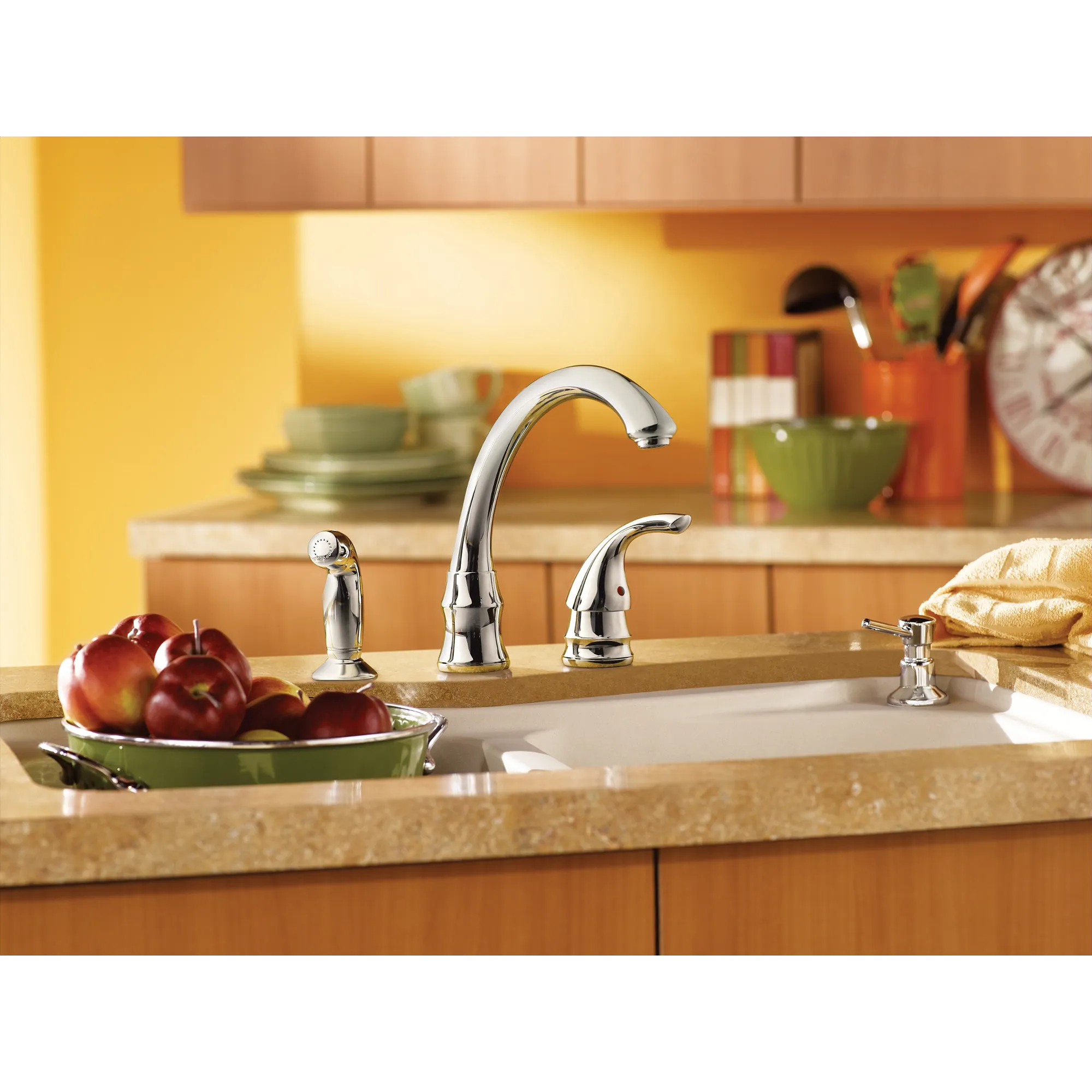 Adeline Chrome one-handle high arc kitchen faucet - Image 3