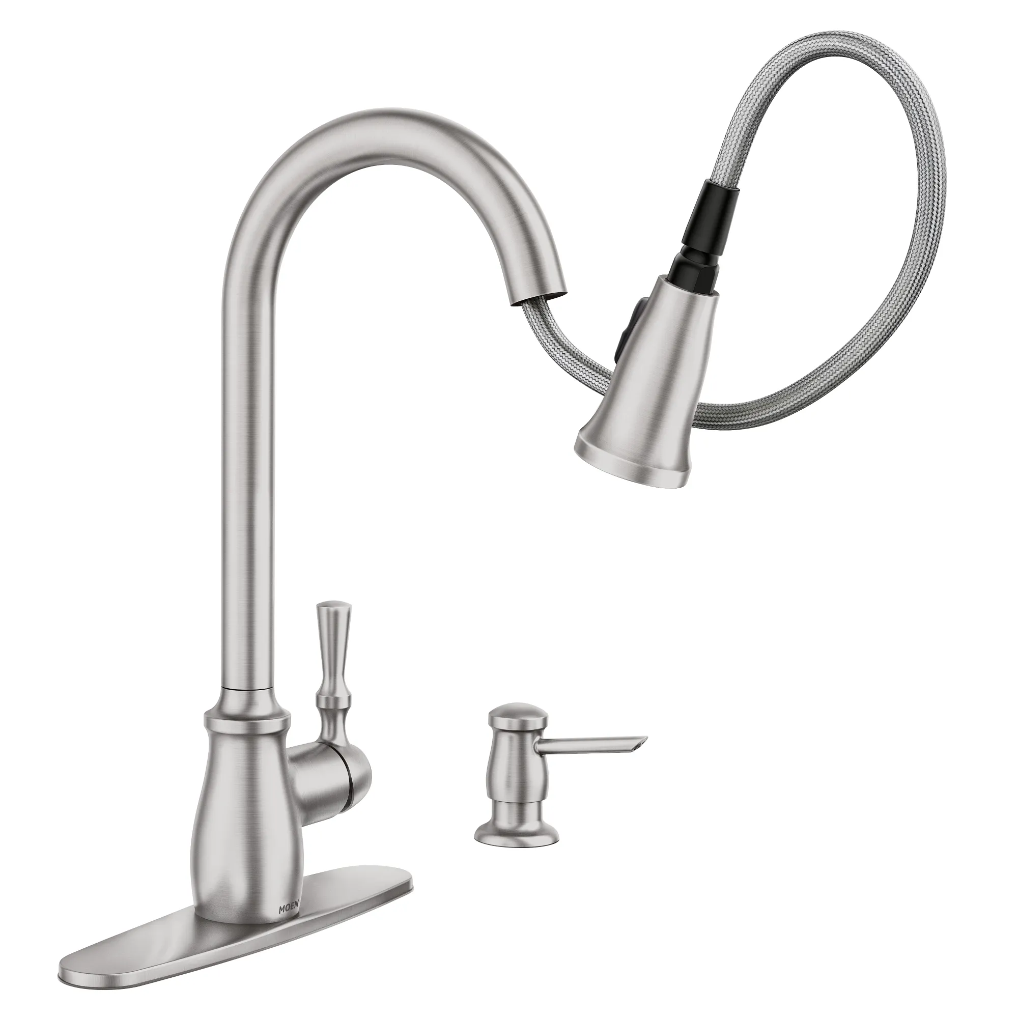 Moen Fieldstone One-handle High Arc Kitchen Faucet - Image 9