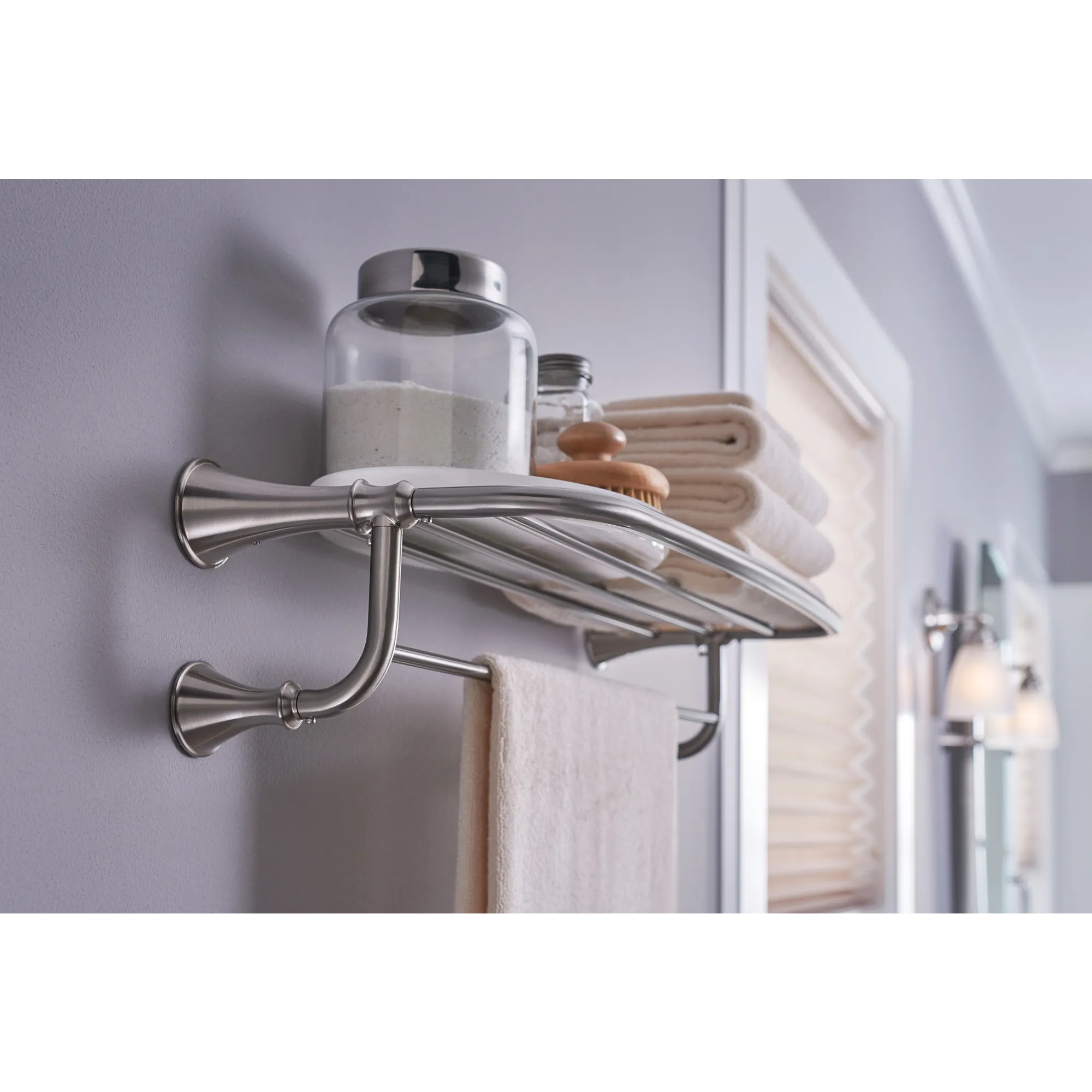Moen Brushed nickel 24" Towel Shelf - Image 4