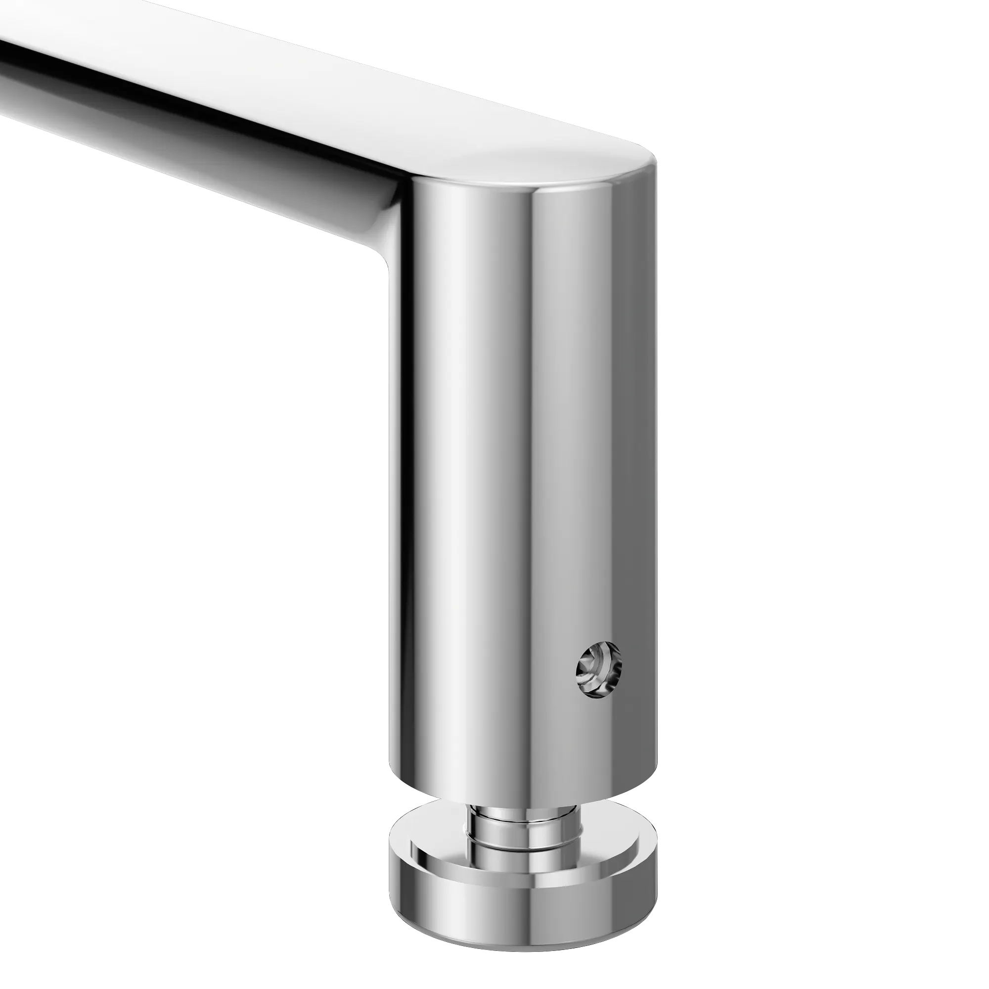 Contemporary Chrome 18" shower door towel bar - Image 3