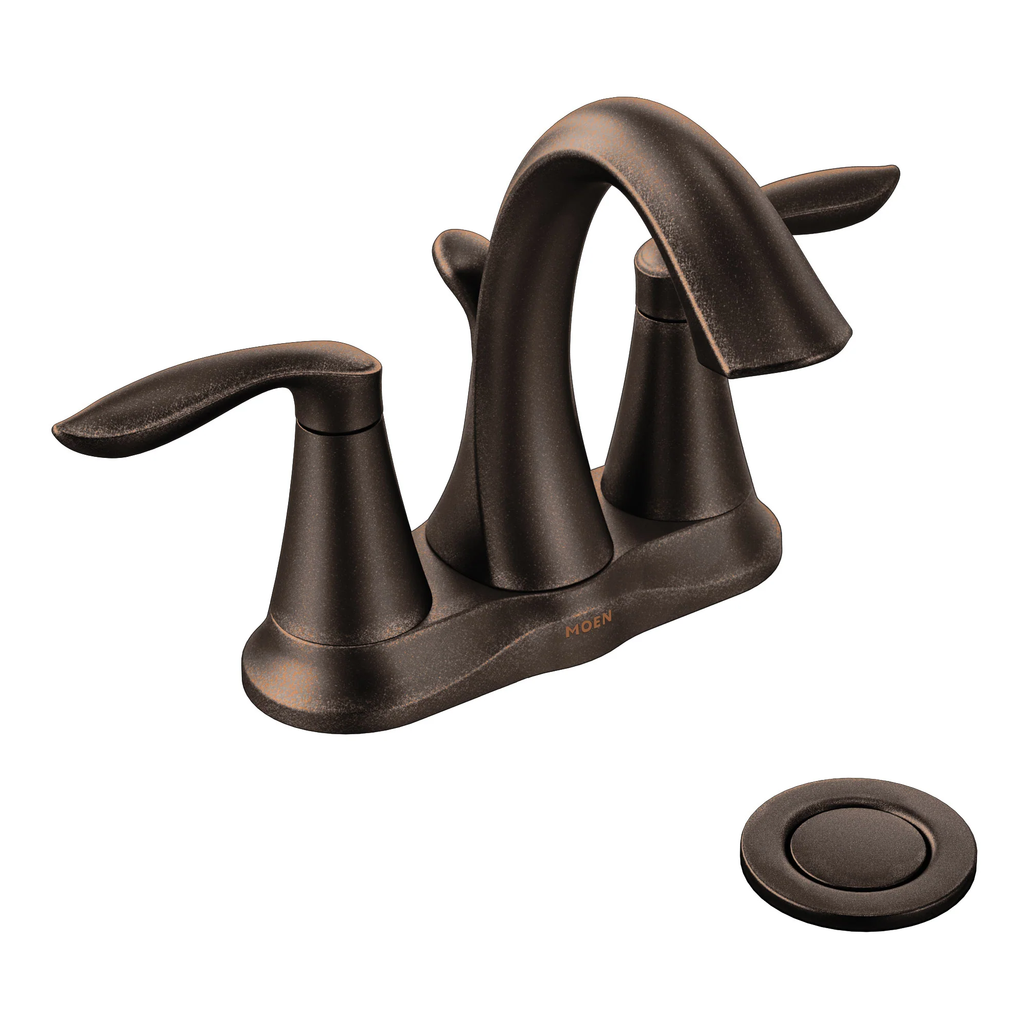 Eva Chrome two-handle high arc bathroom faucet - Image 3