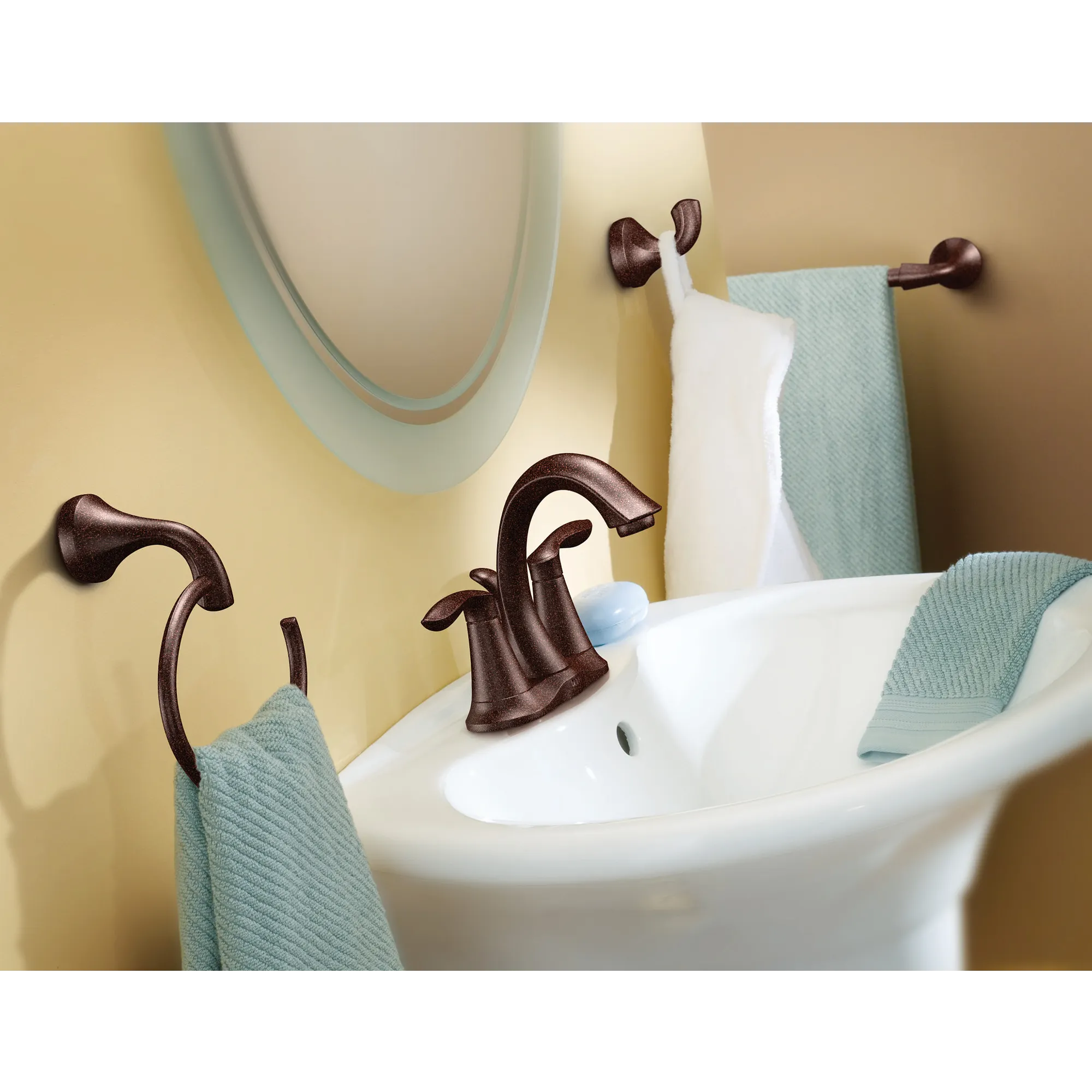 Eva Chrome two-handle high arc bathroom faucet - Image 4