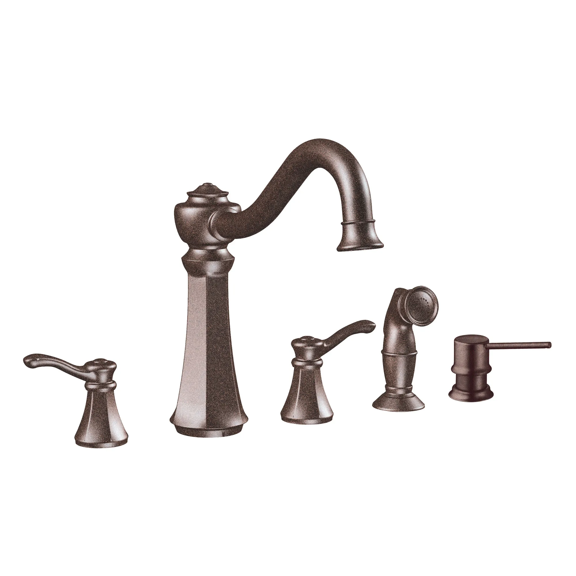 Vestige Chrome two-handle high arc kitchen faucet - Image 5