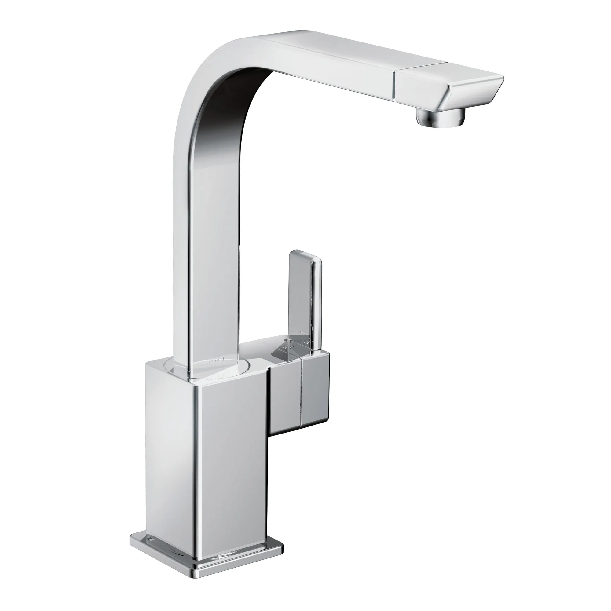 90 Degree Chrome one-handle high arc kitchen faucet - Image 2